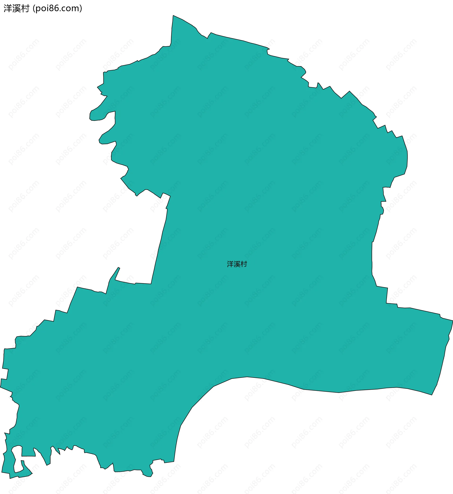 洋溪村边界地图