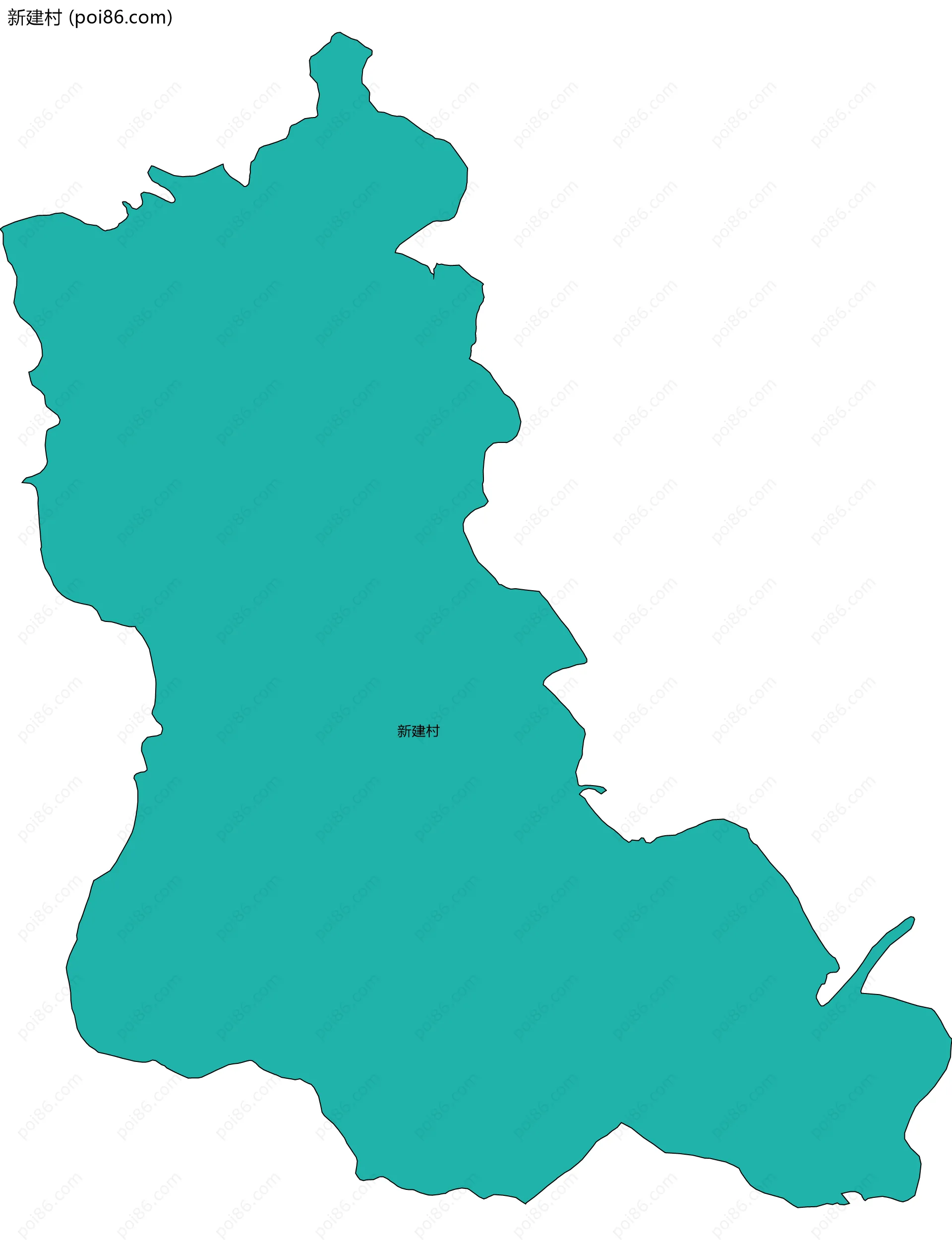 新建村边界地图