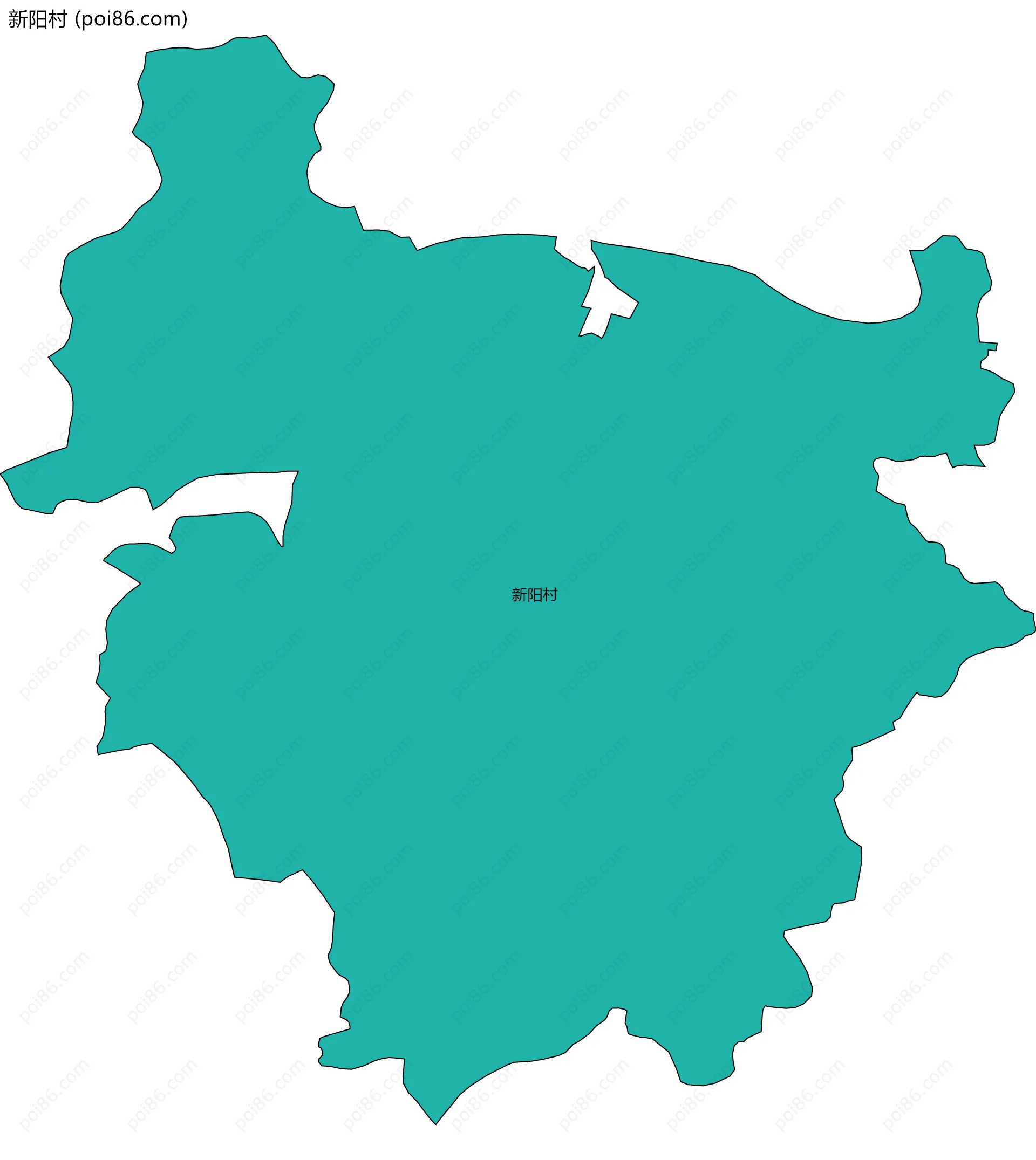 新阳村边界地图
