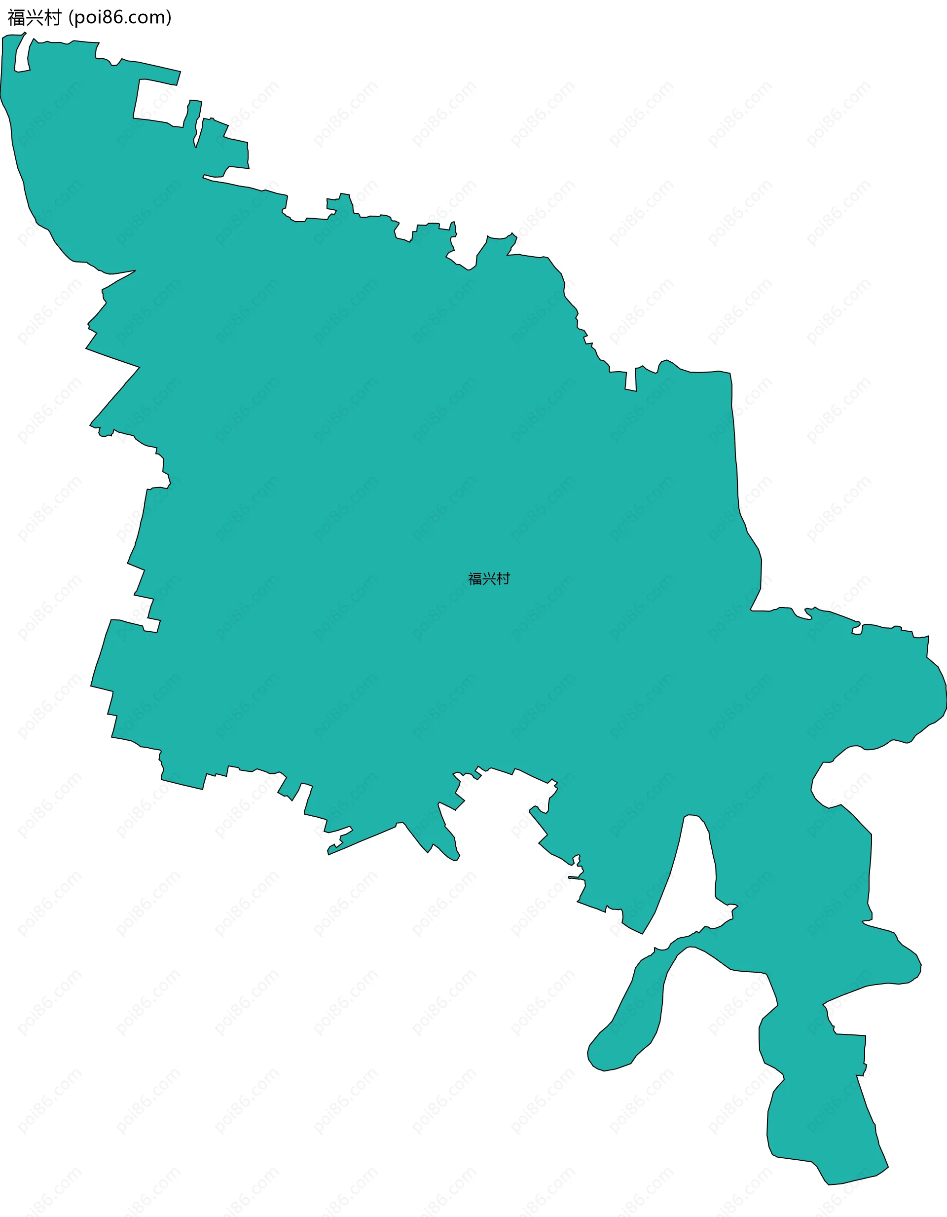 福兴村边界地图