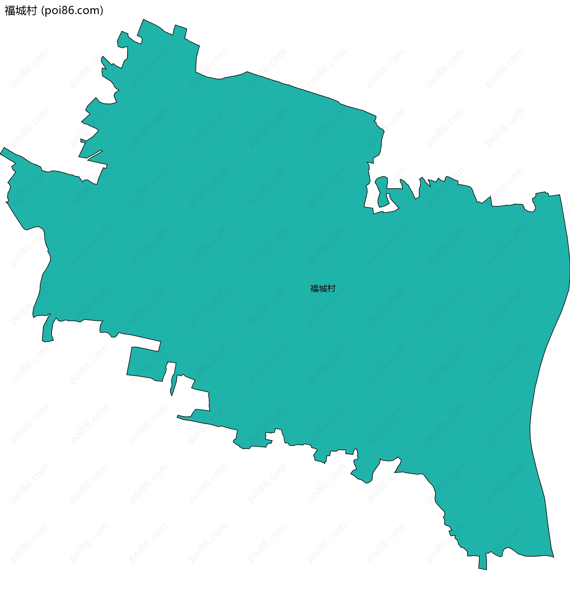 福城村边界地图