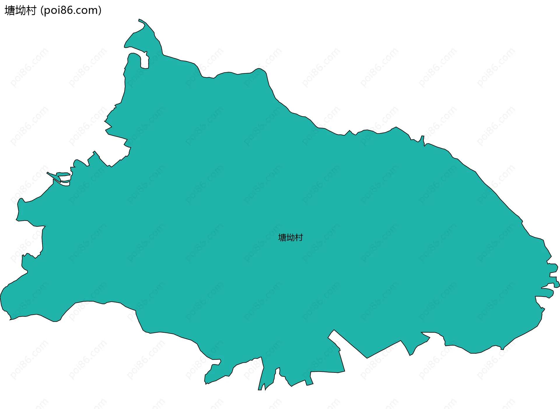 塘坳村边界地图
