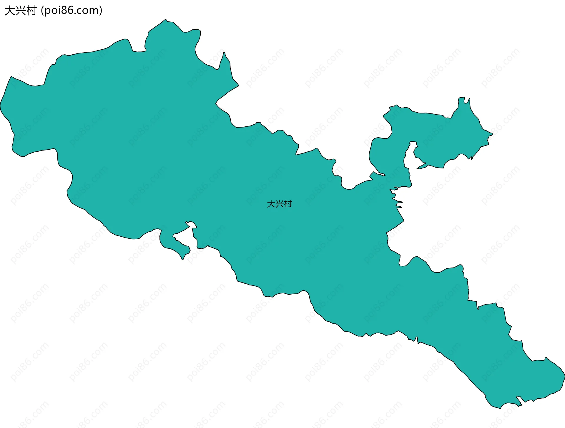 大兴村边界地图