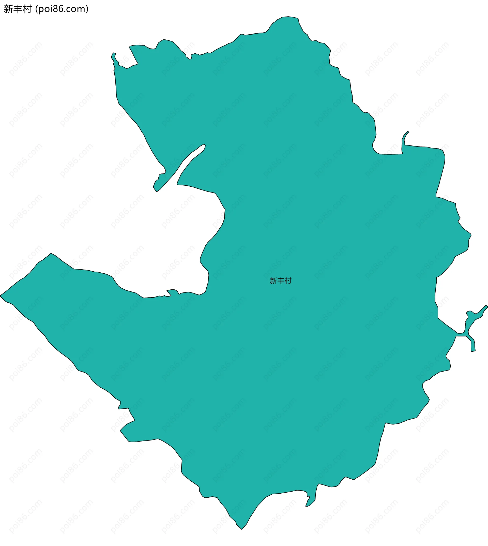 新丰村边界地图