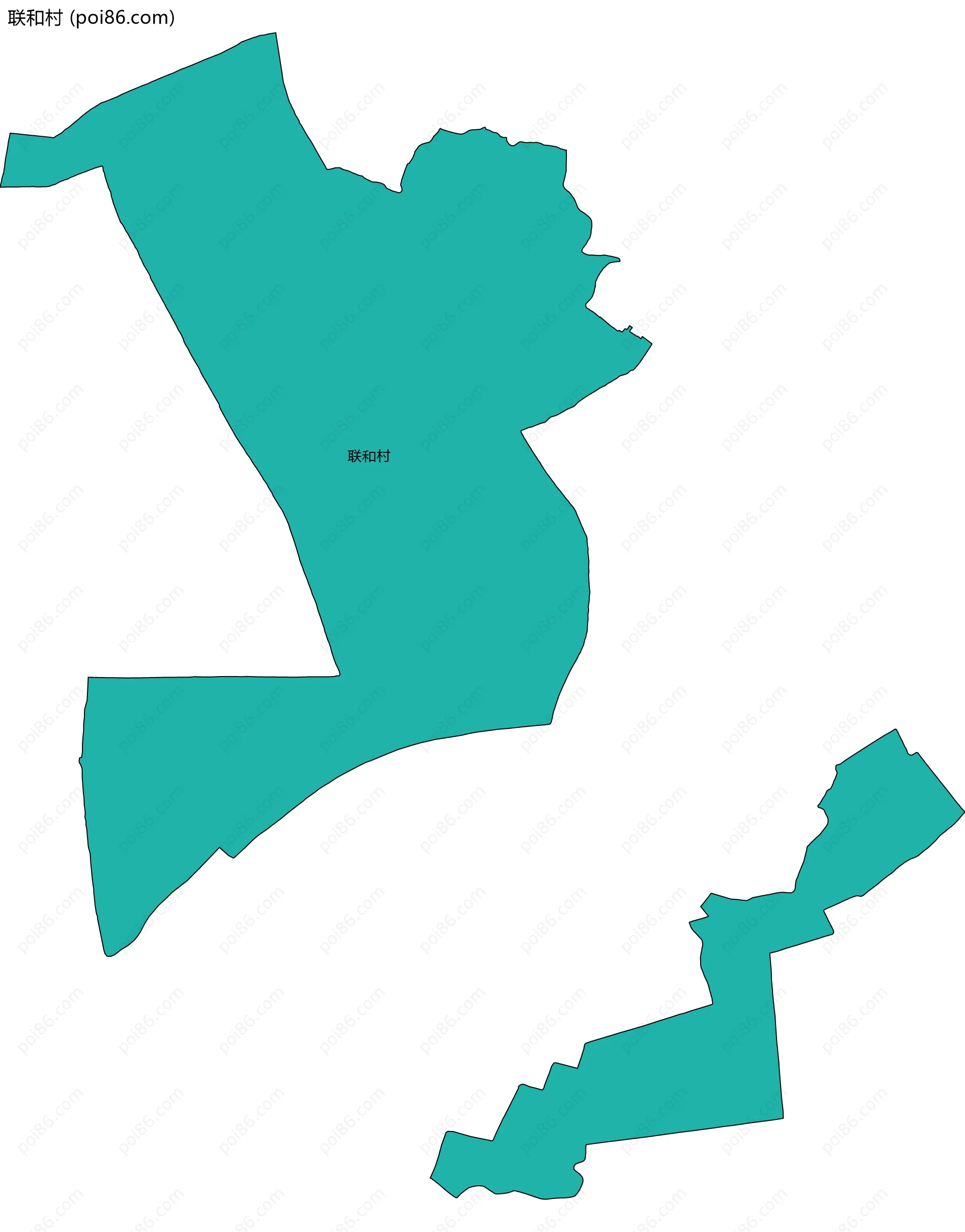 联和村边界地图