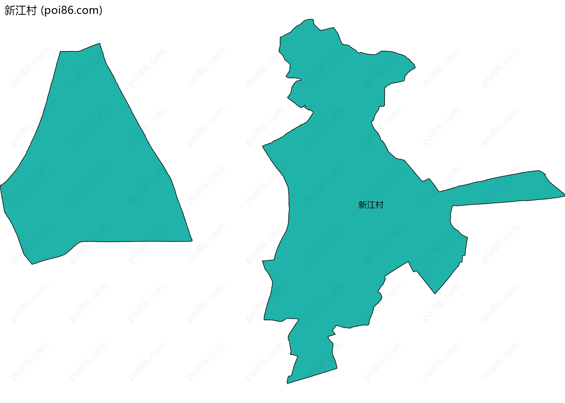 新江村边界地图