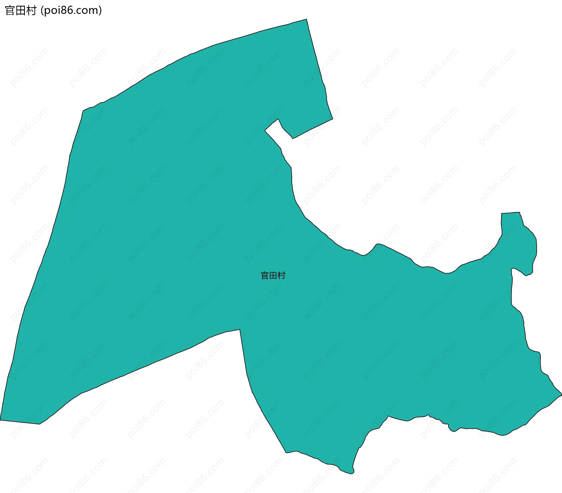 官田村边界地图