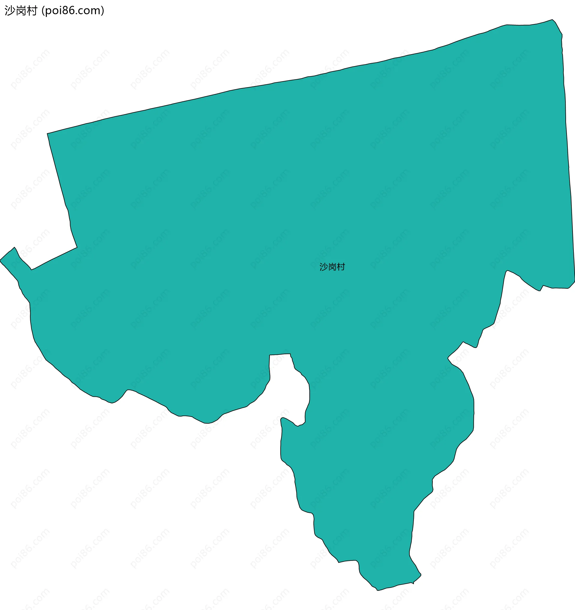 沙岗村边界地图