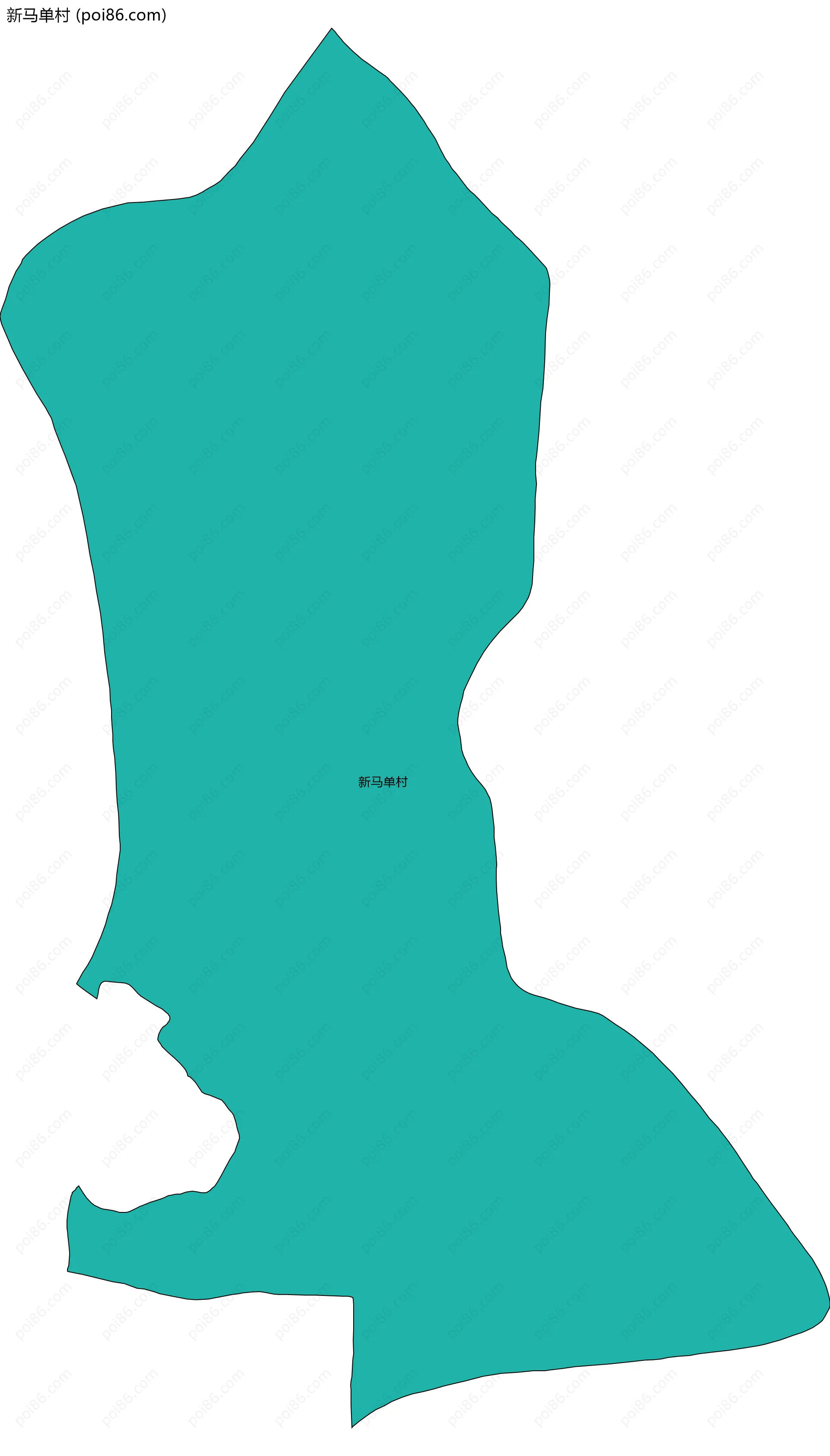 新马单村边界地图