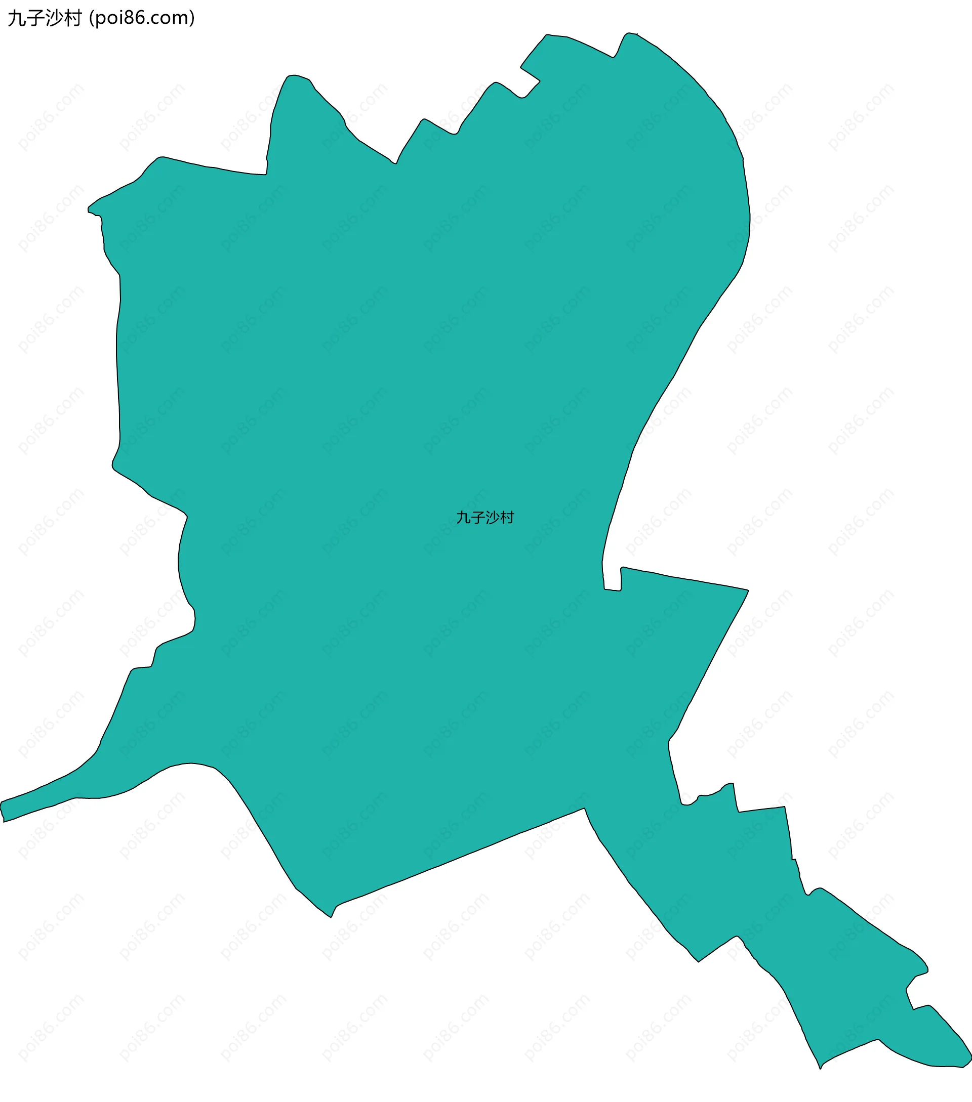 九子沙村边界地图