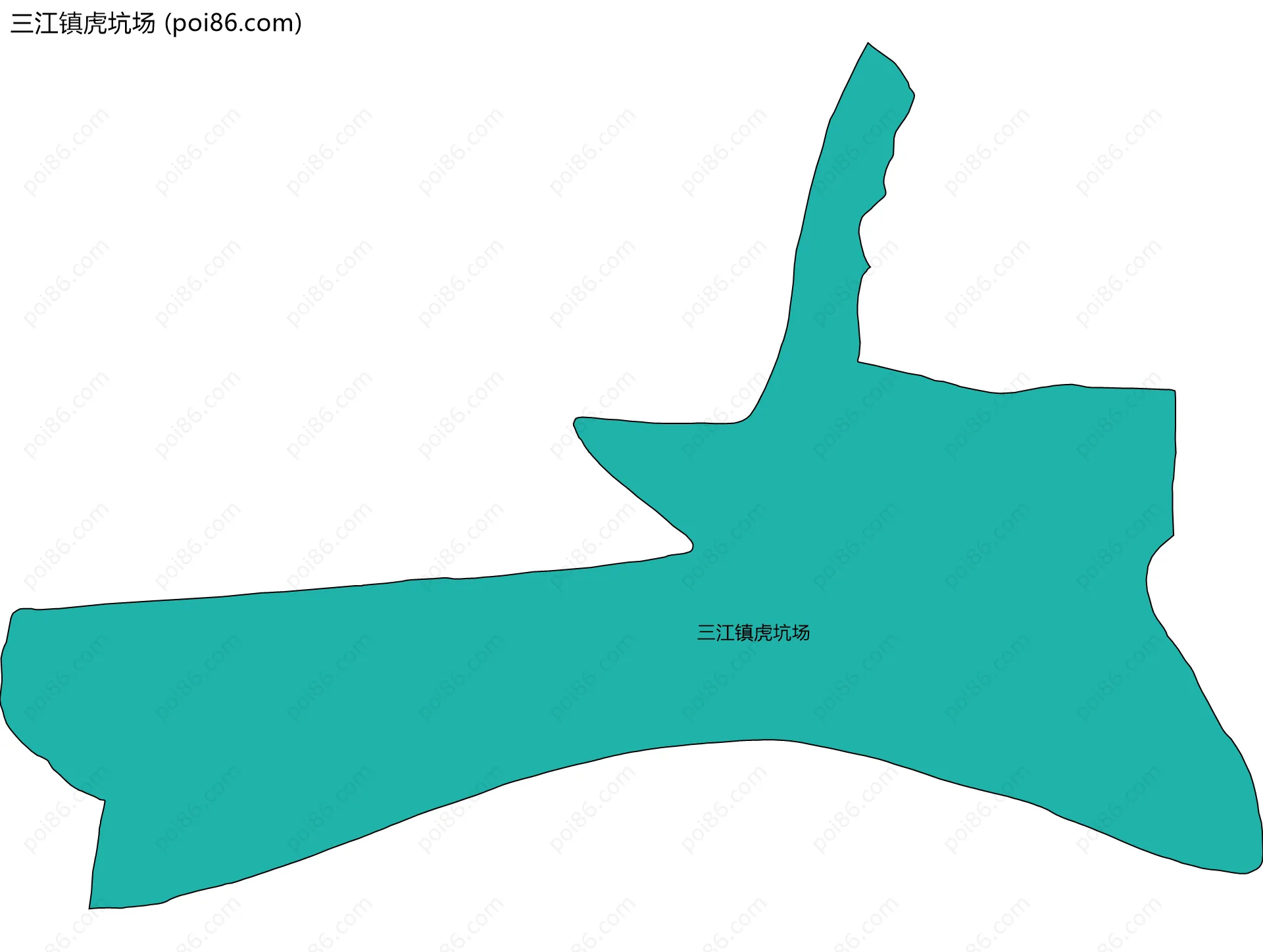 三江镇虎坑场边界地图