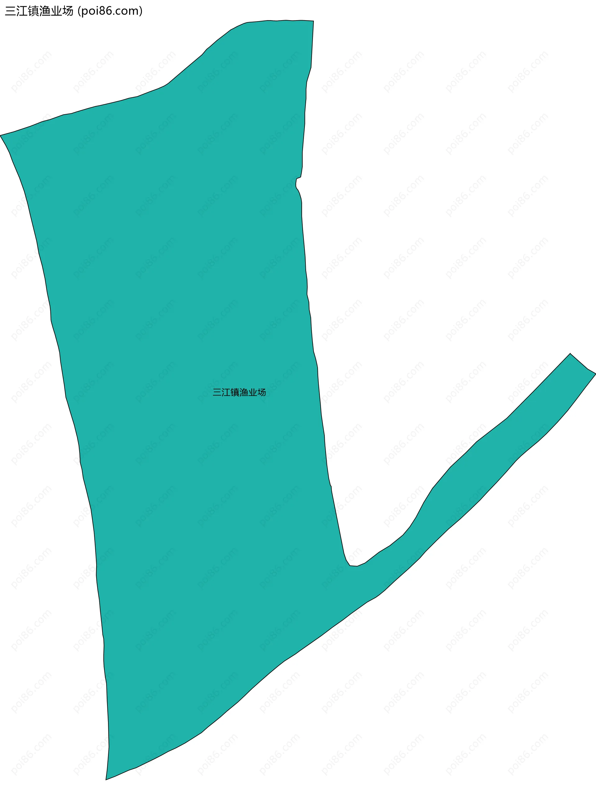 三江镇渔业场边界地图