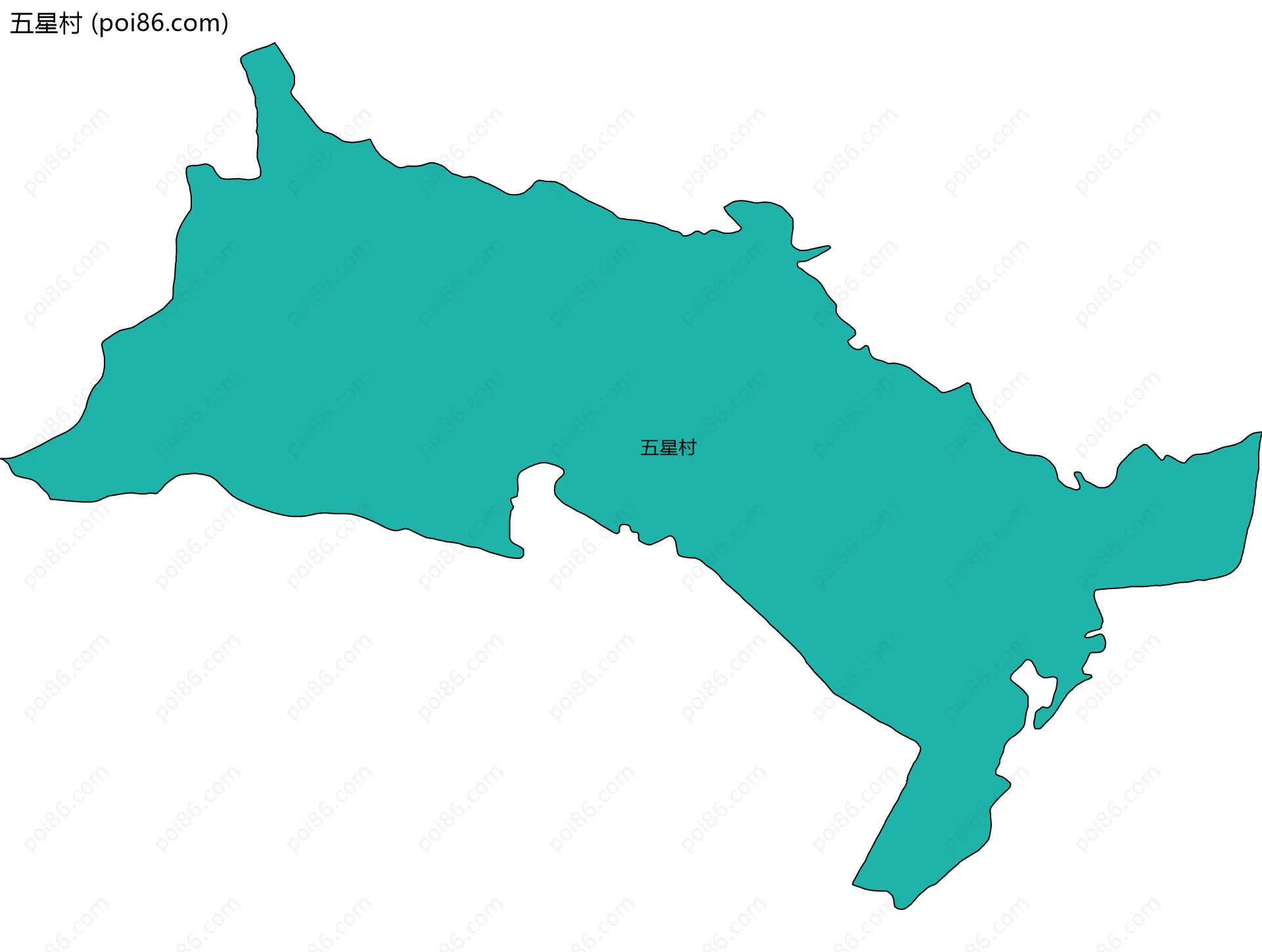五星村边界地图