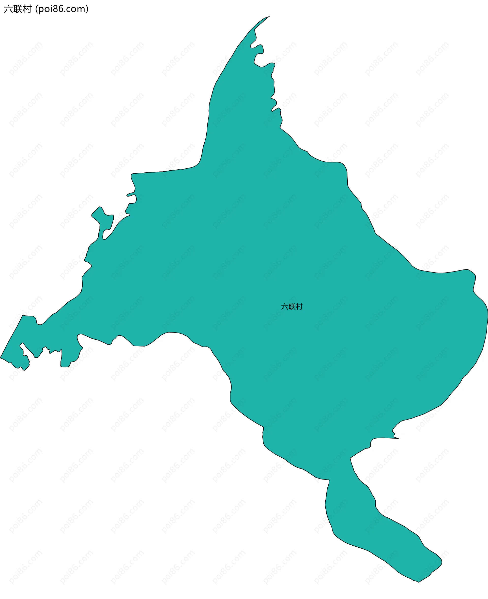 六联村边界地图