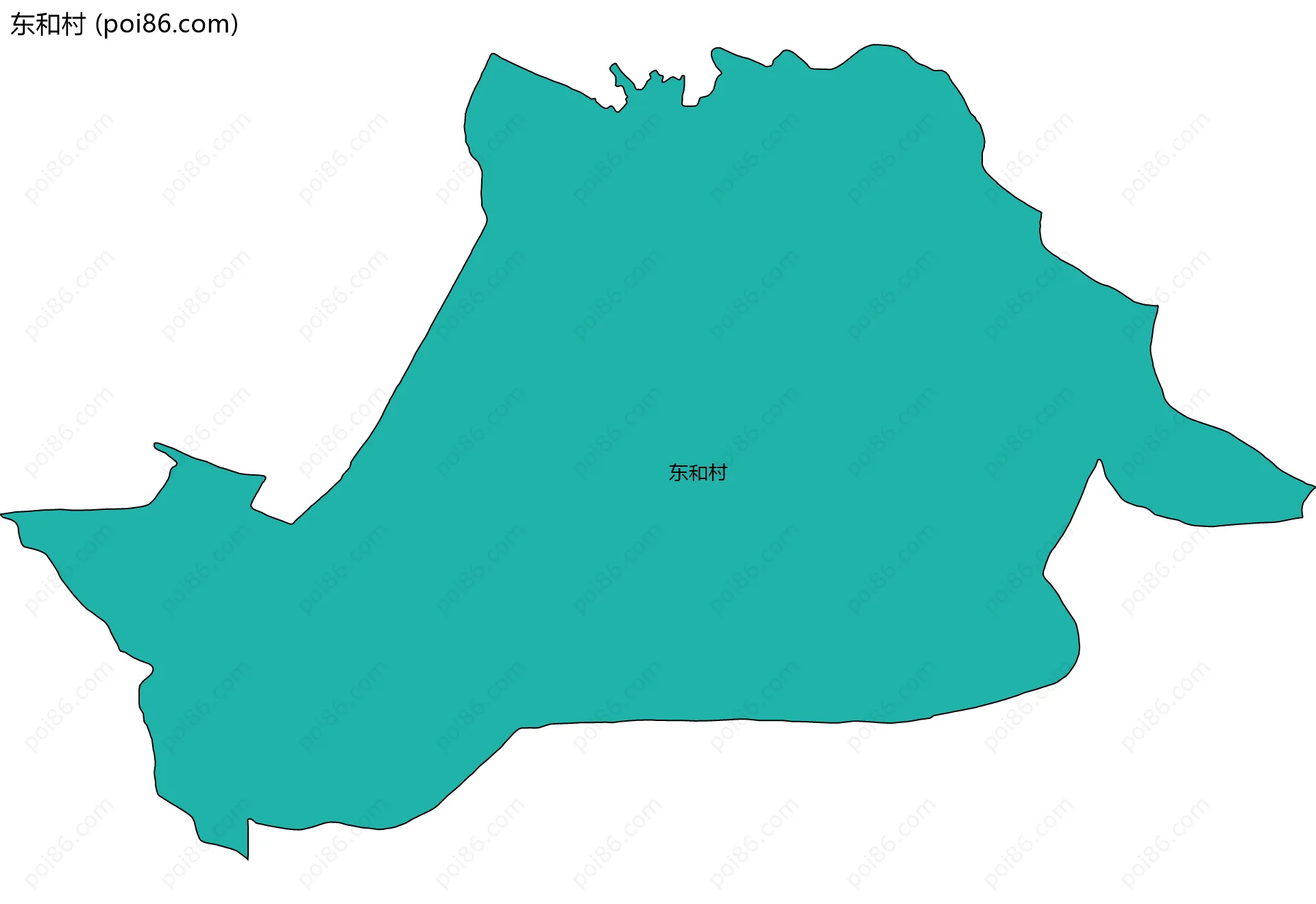 东和村边界地图