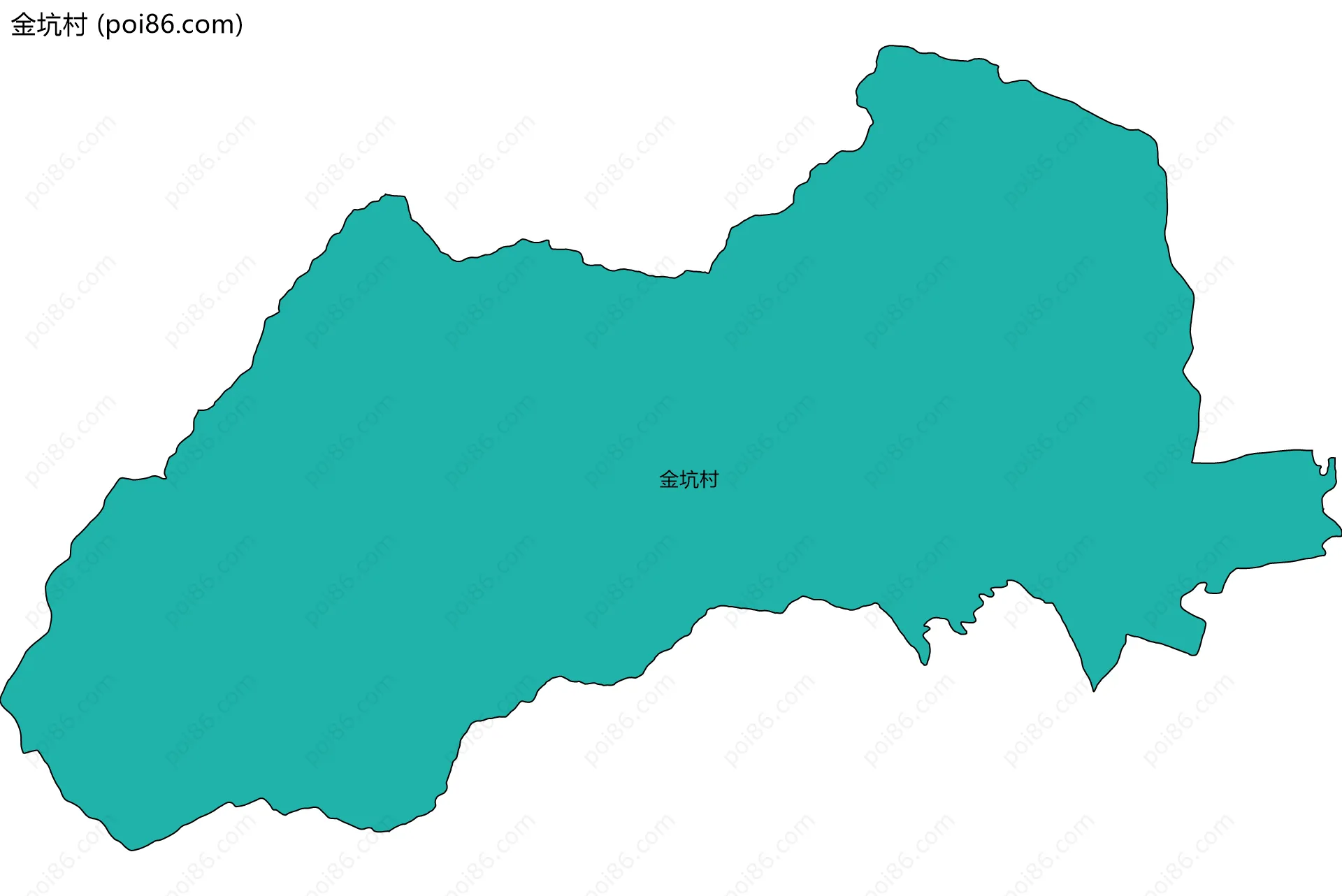 金坑村边界地图