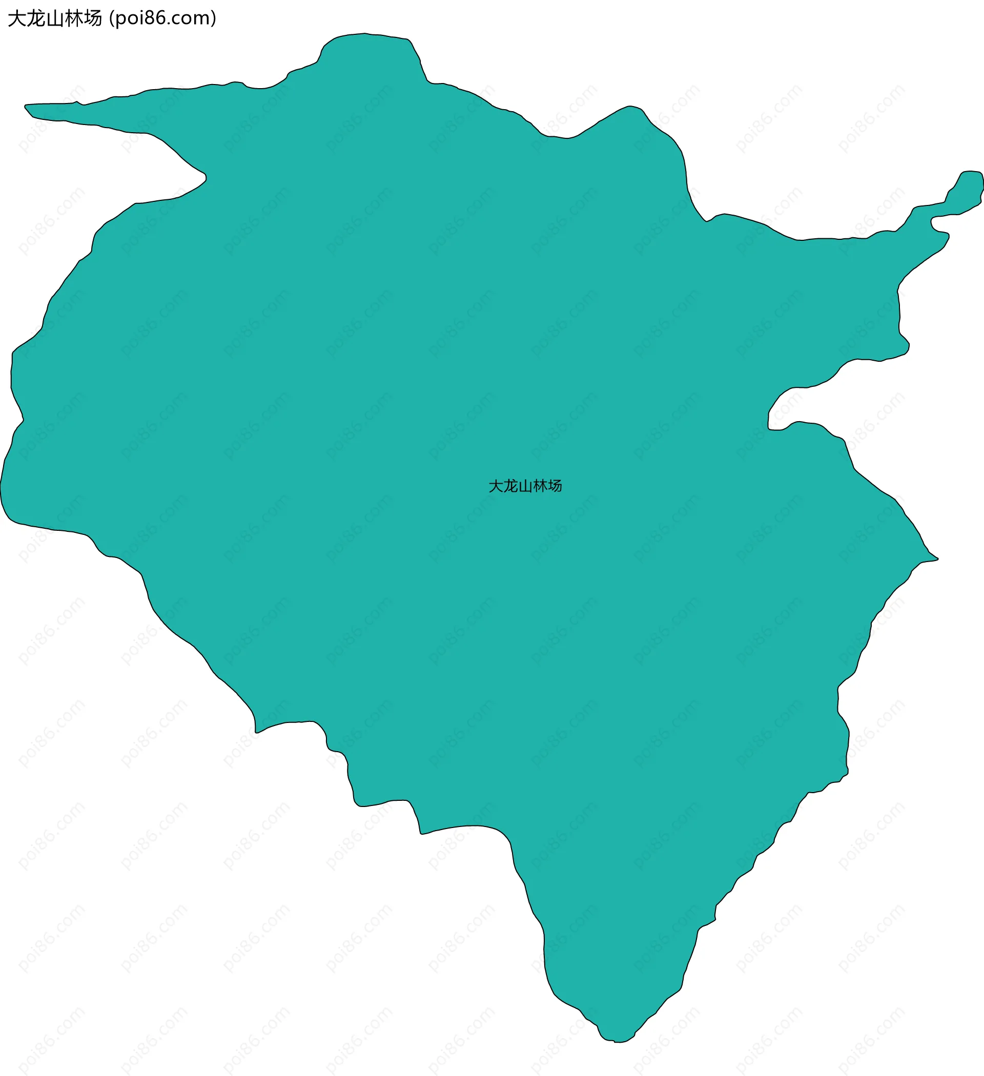 大龙山林场边界地图