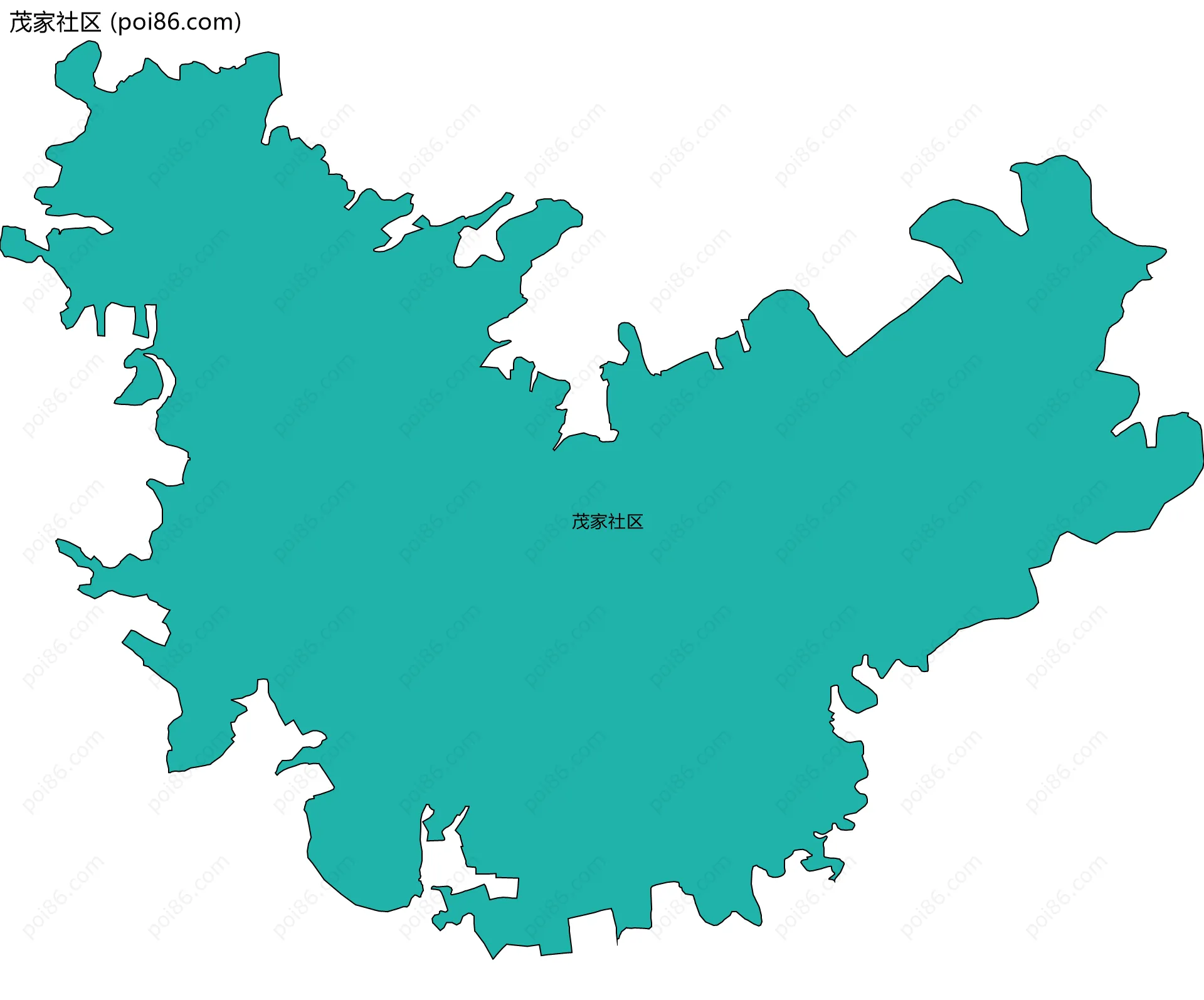 茂家社区边界地图