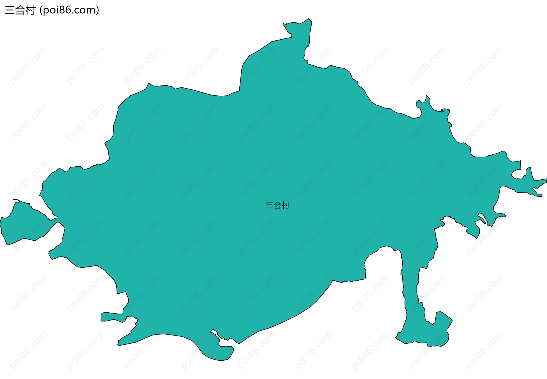 三合村边界地图