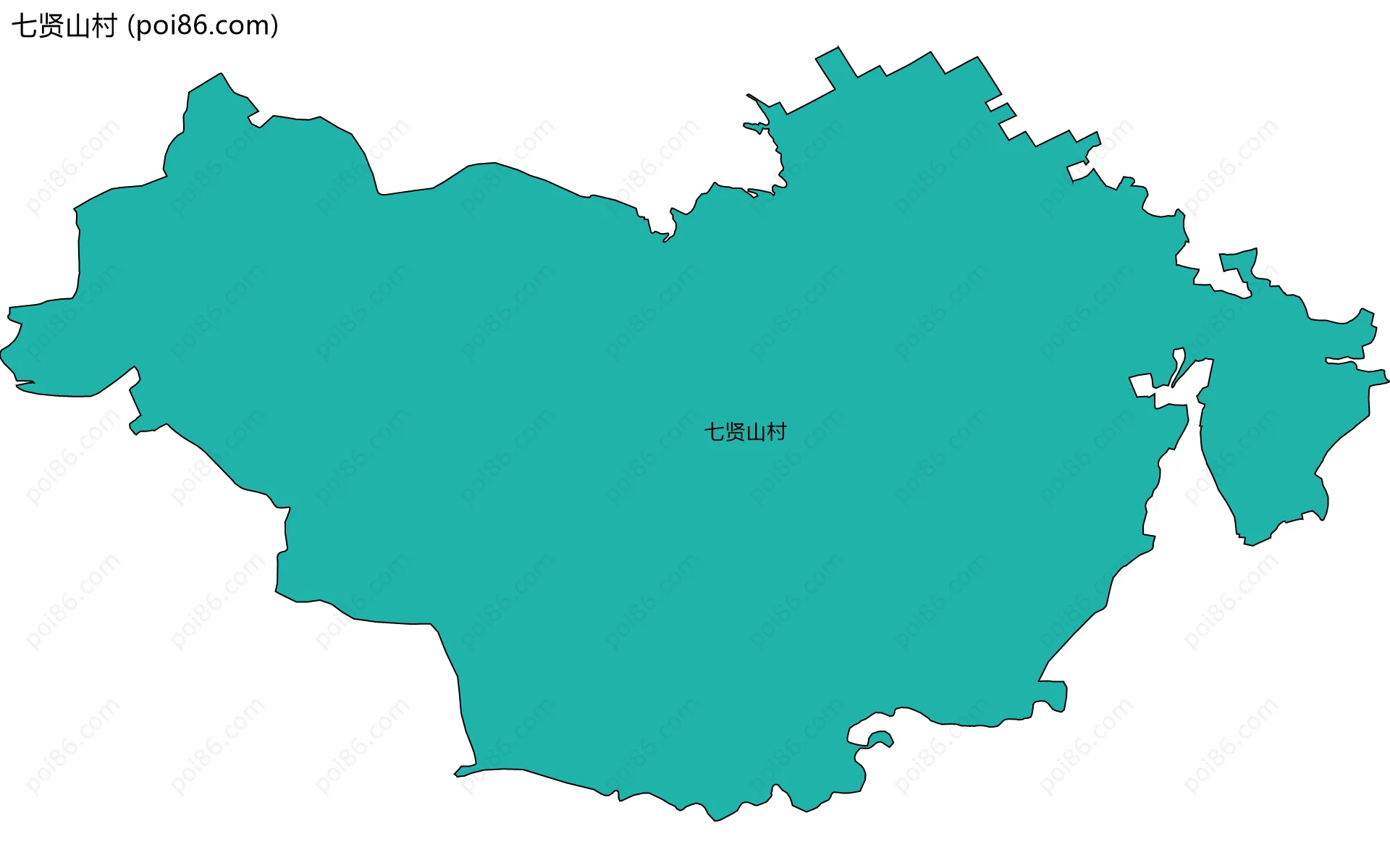 七贤山村边界地图