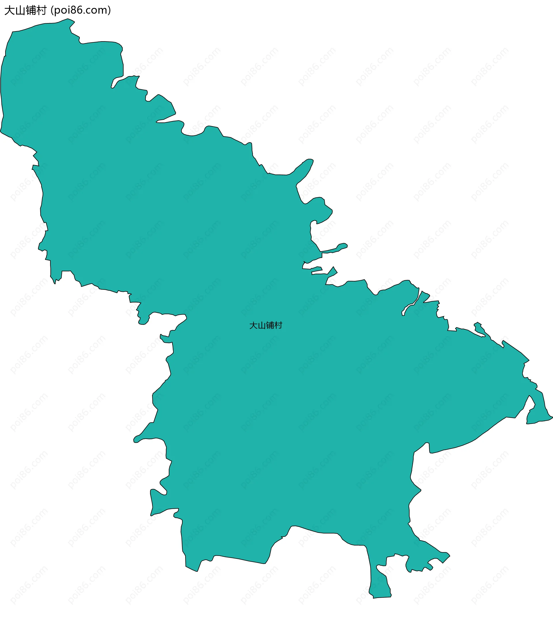 大山铺村边界地图