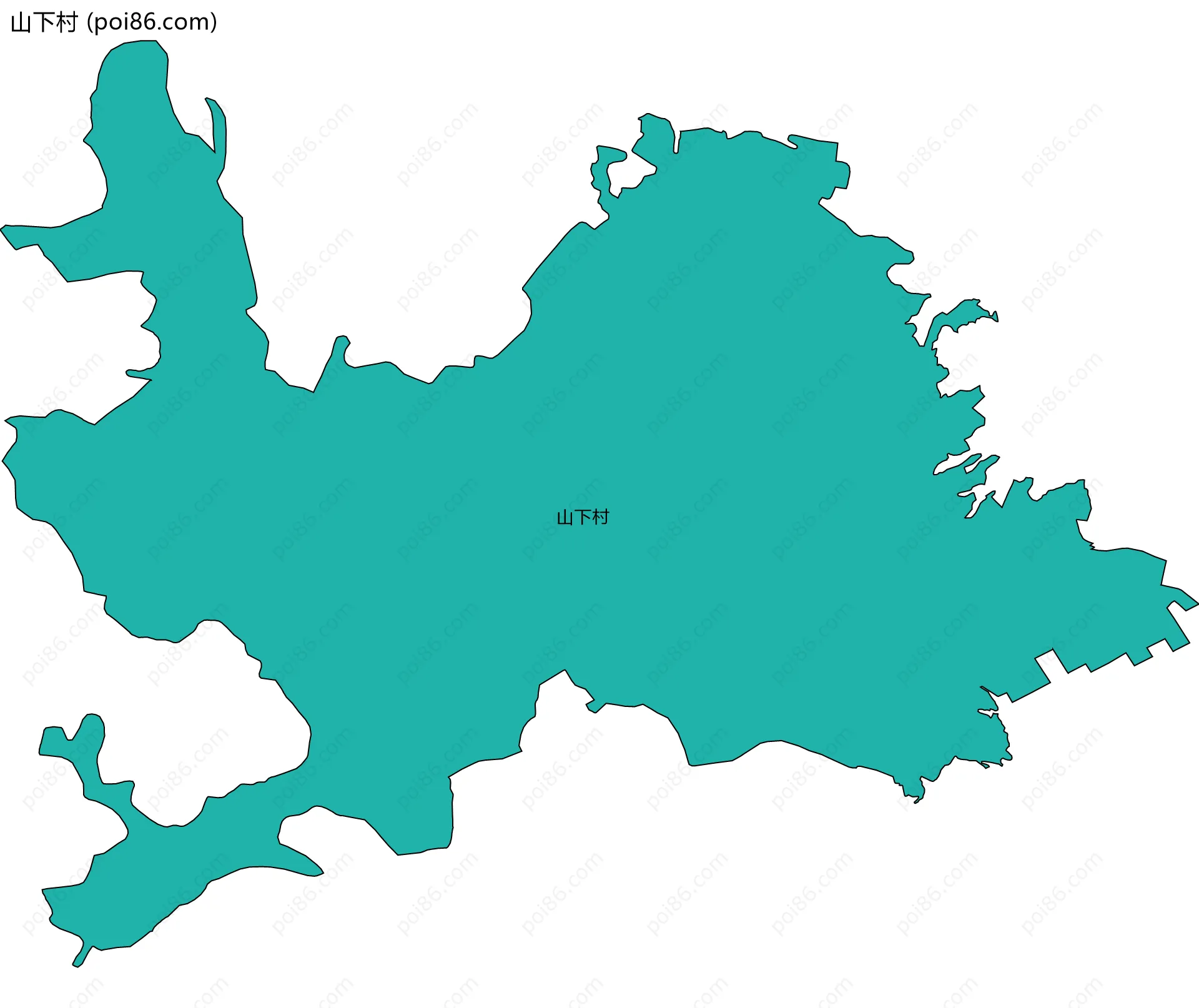 山下村边界地图
