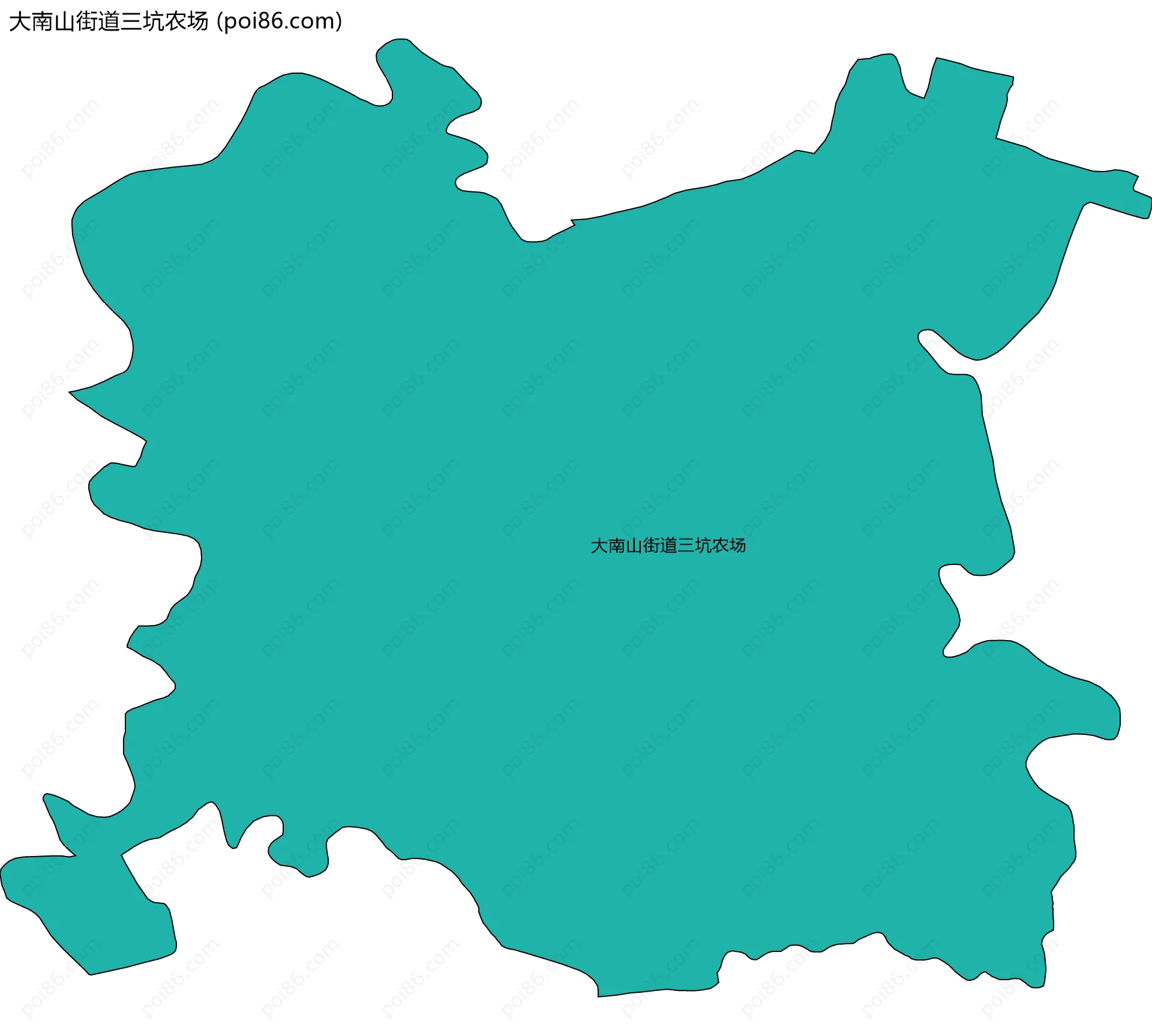 大南山街道三坑农场边界地图