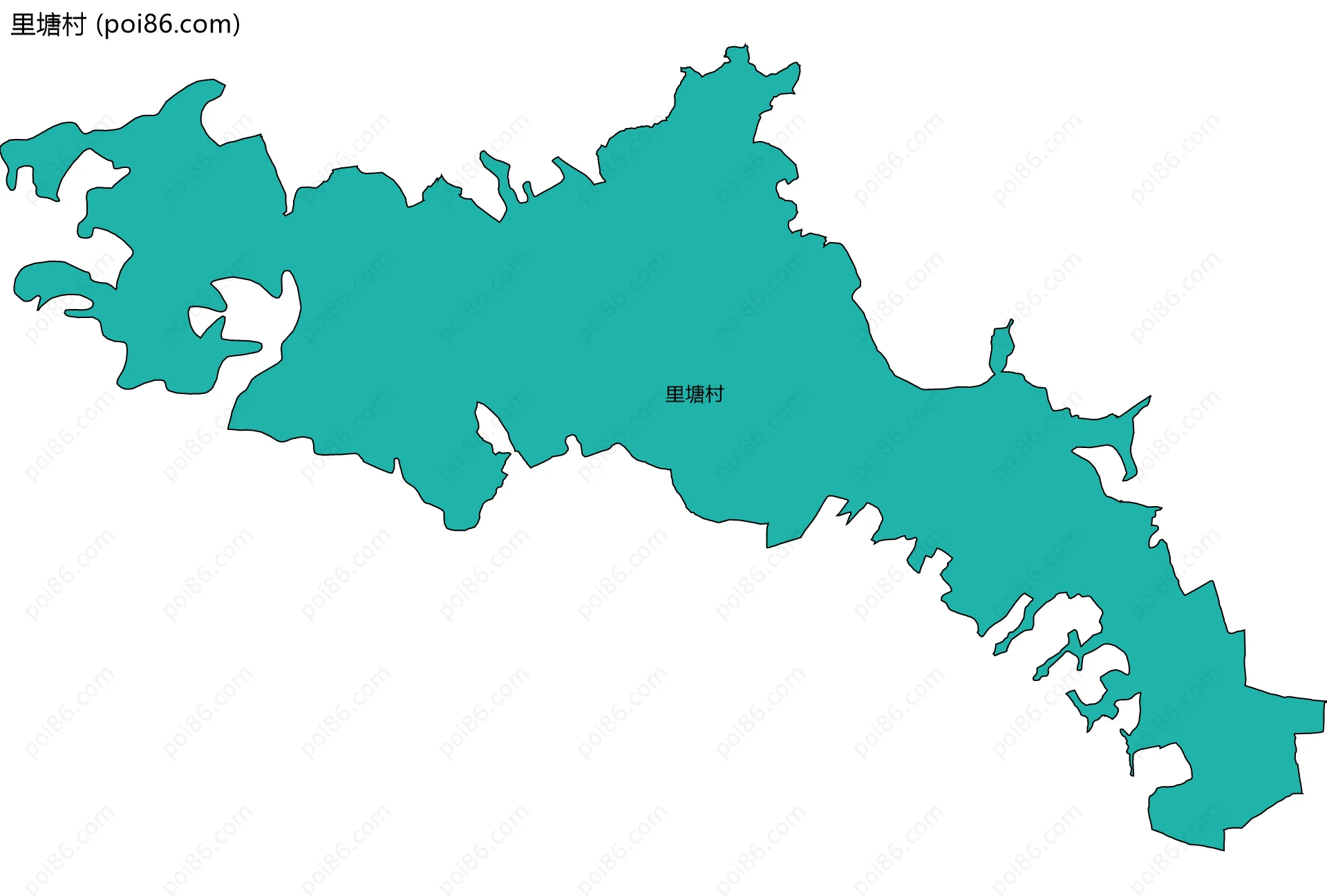 里塘村边界地图