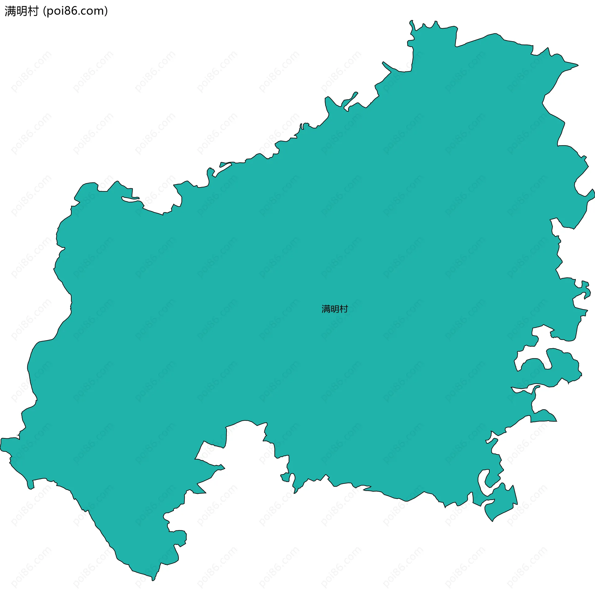 满明村边界地图