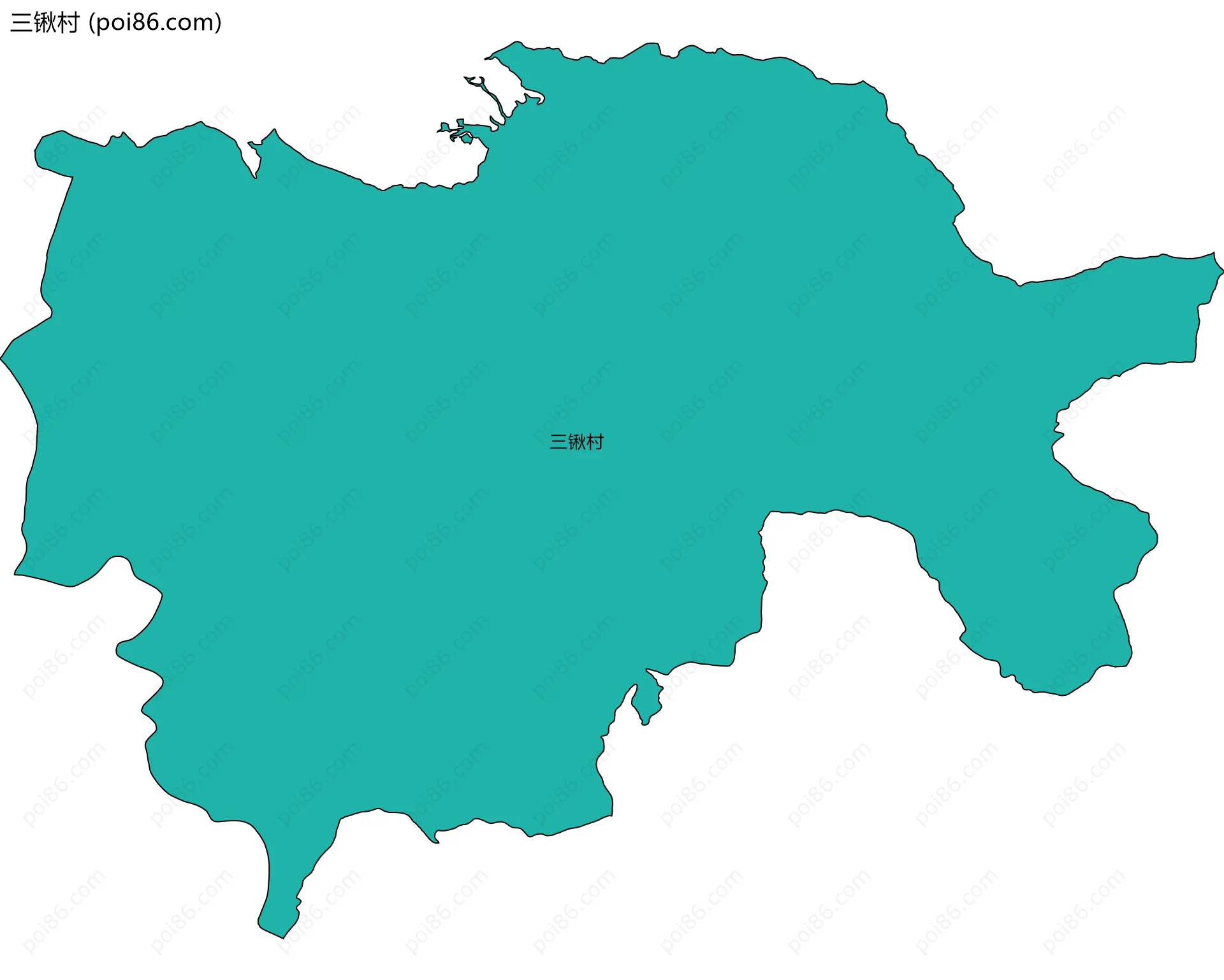 三锹村边界地图