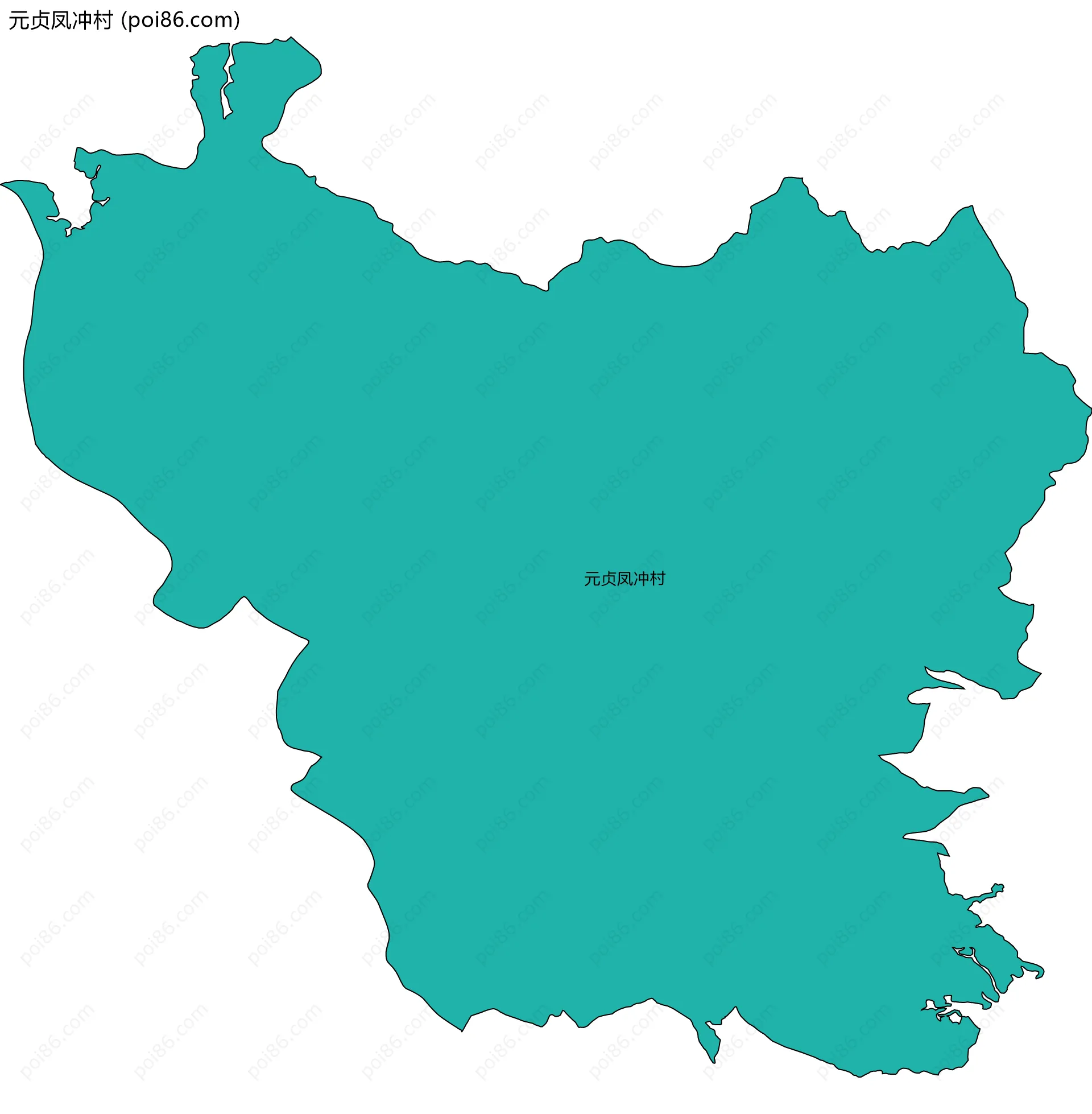 元贞凤冲村边界地图