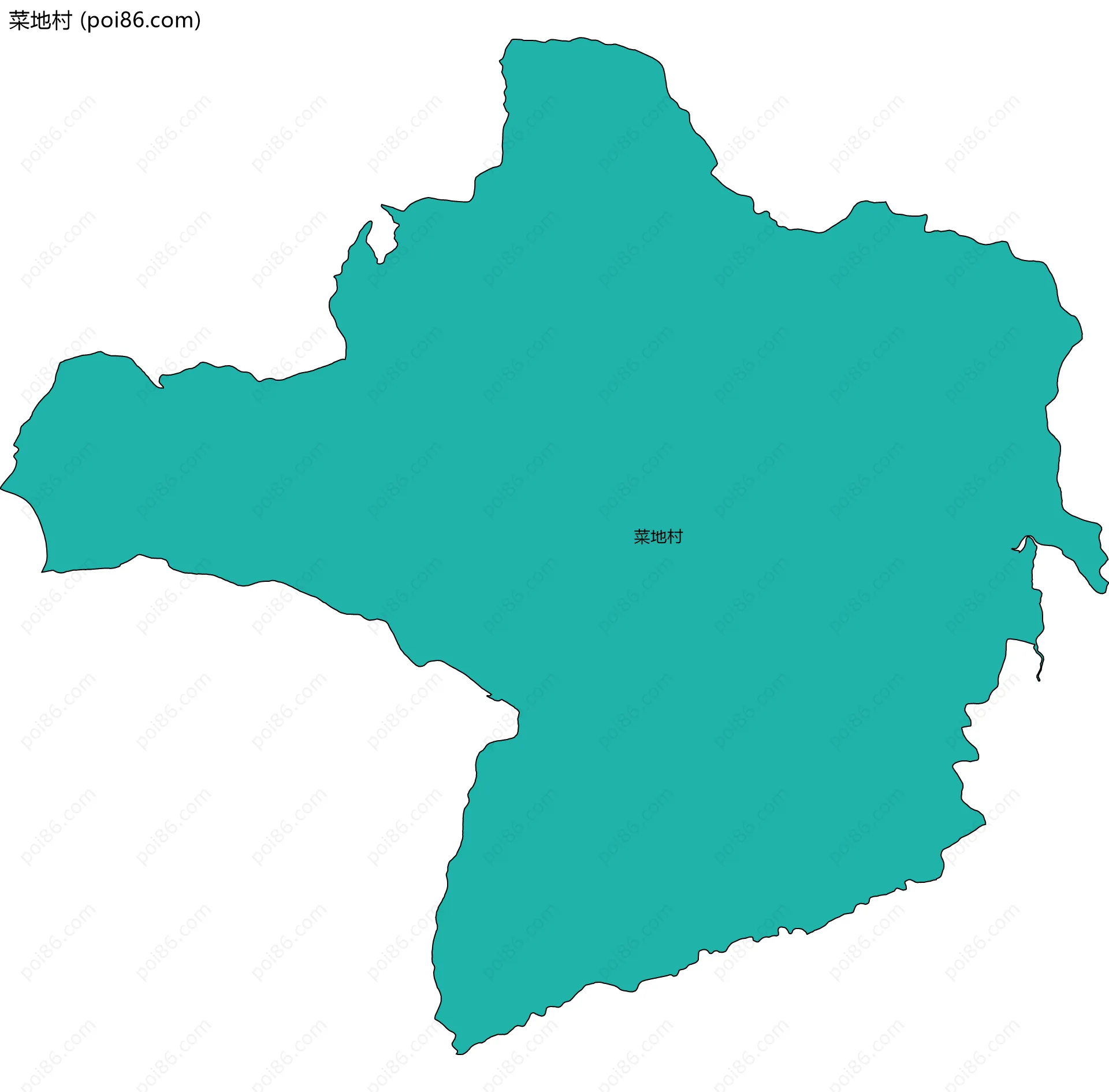 菜地村边界地图