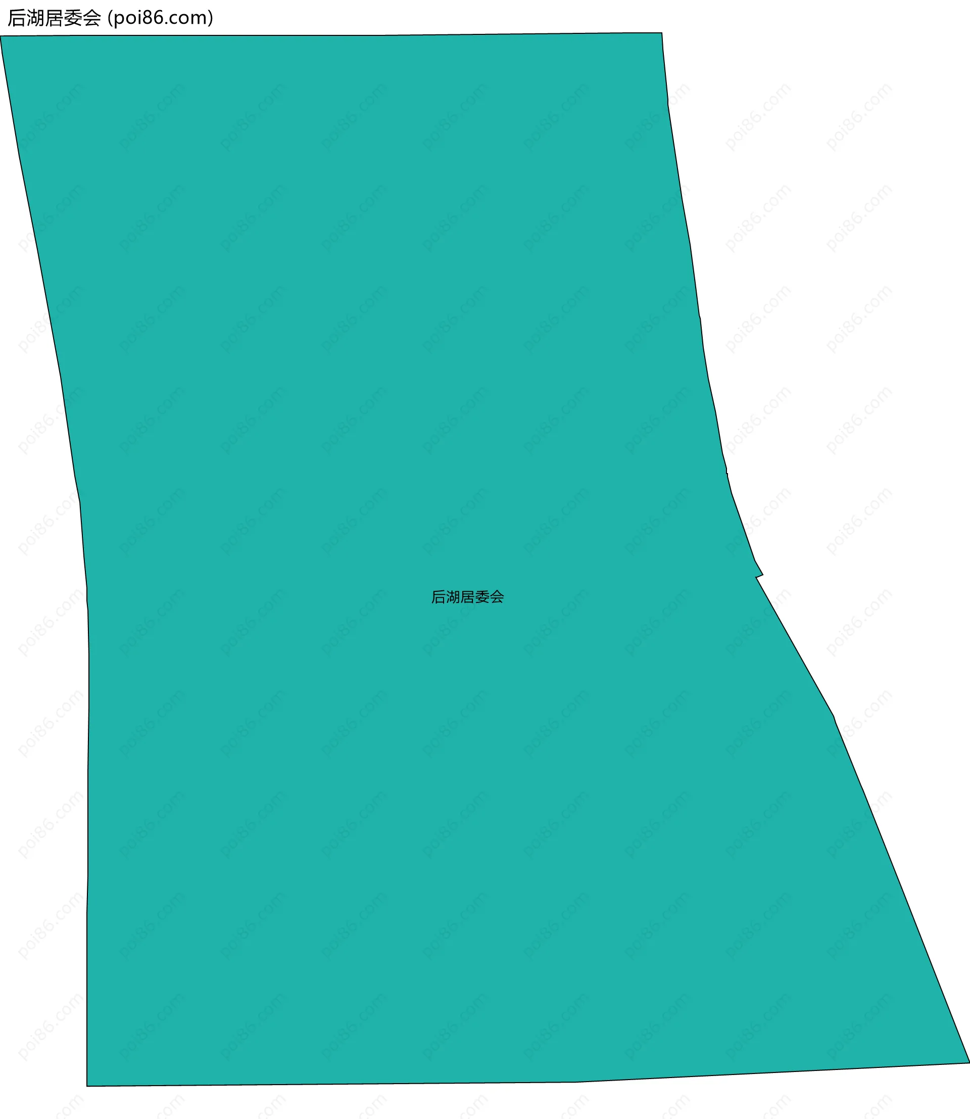 后湖居委会边界地图