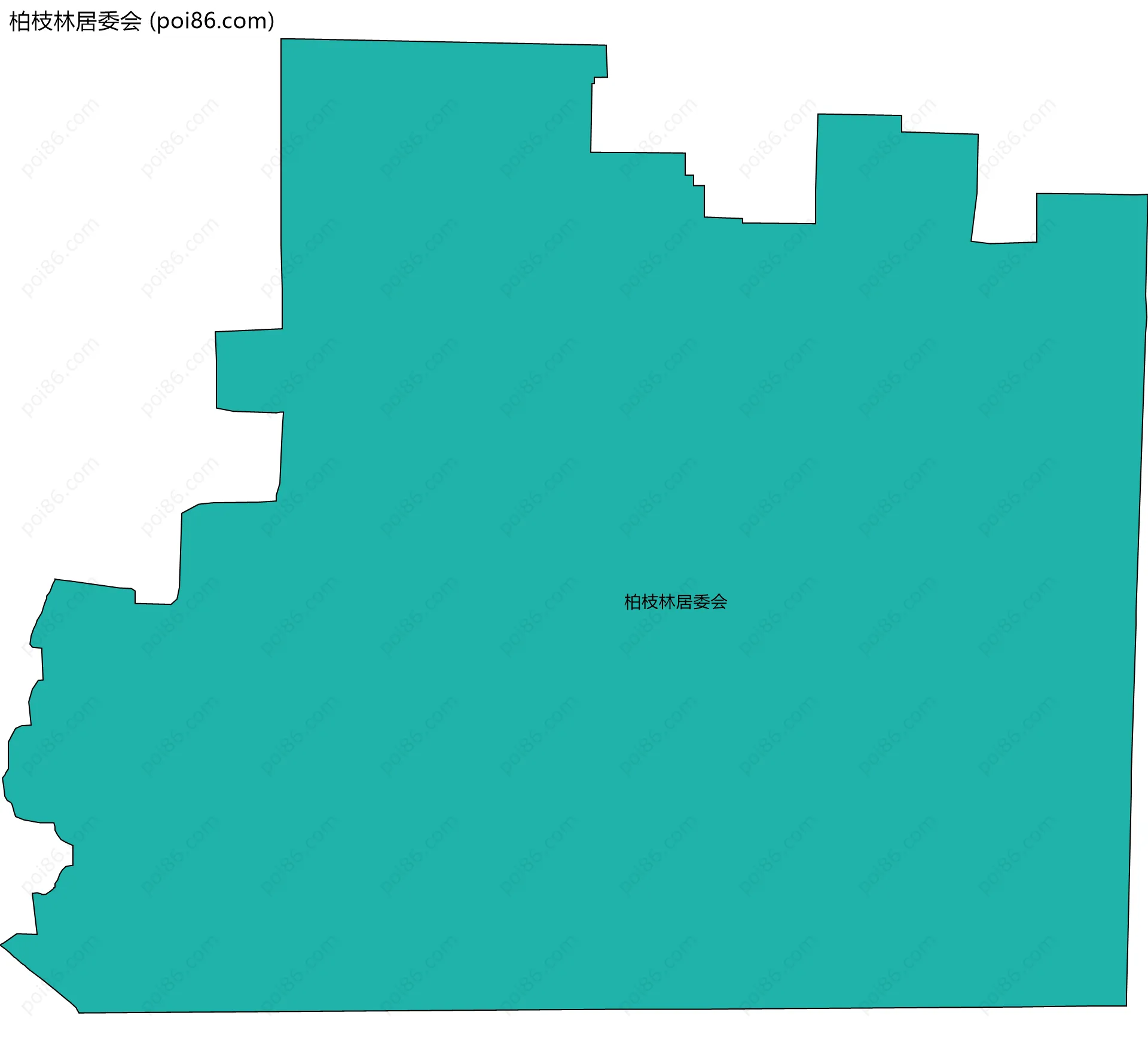 柏枝林居委会边界地图