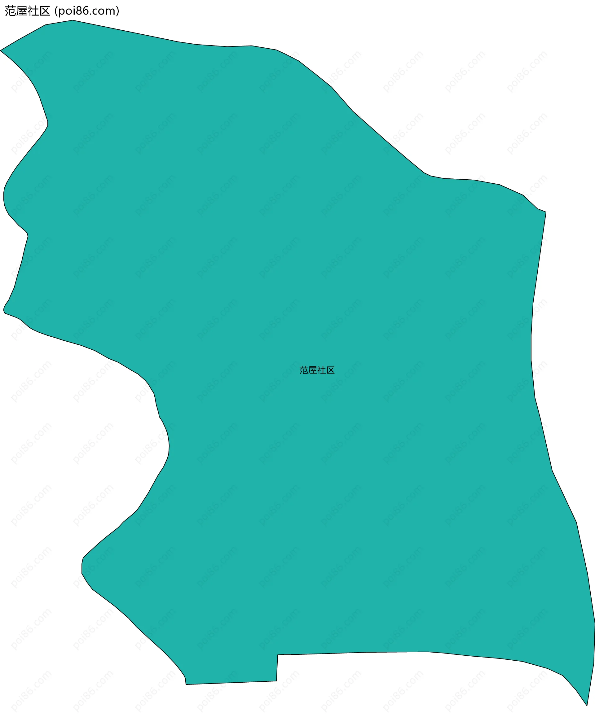 范屋社区边界地图