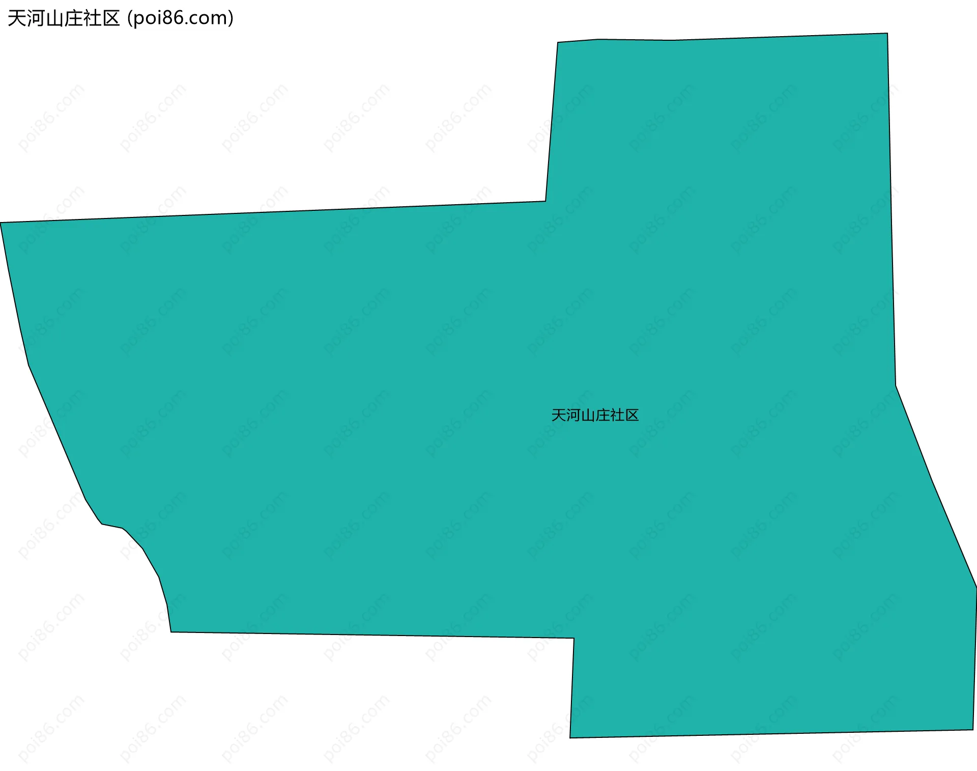 天河山庄社区边界地图