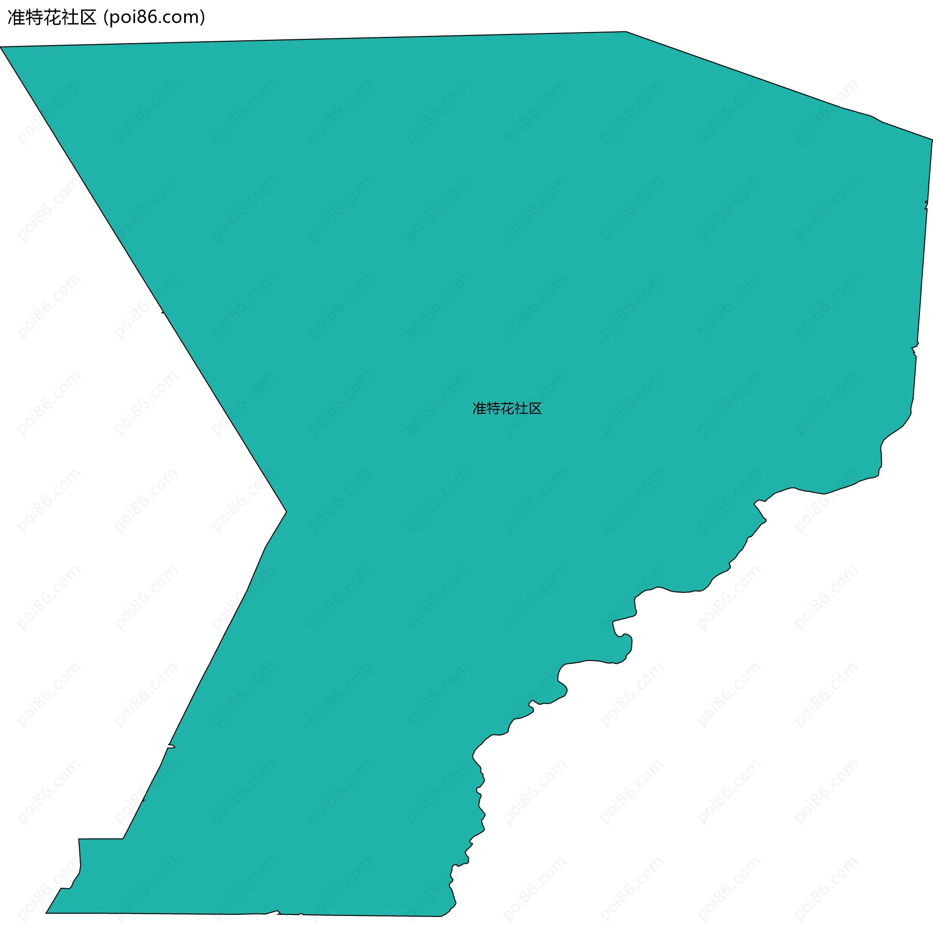 准特花社区边界地图