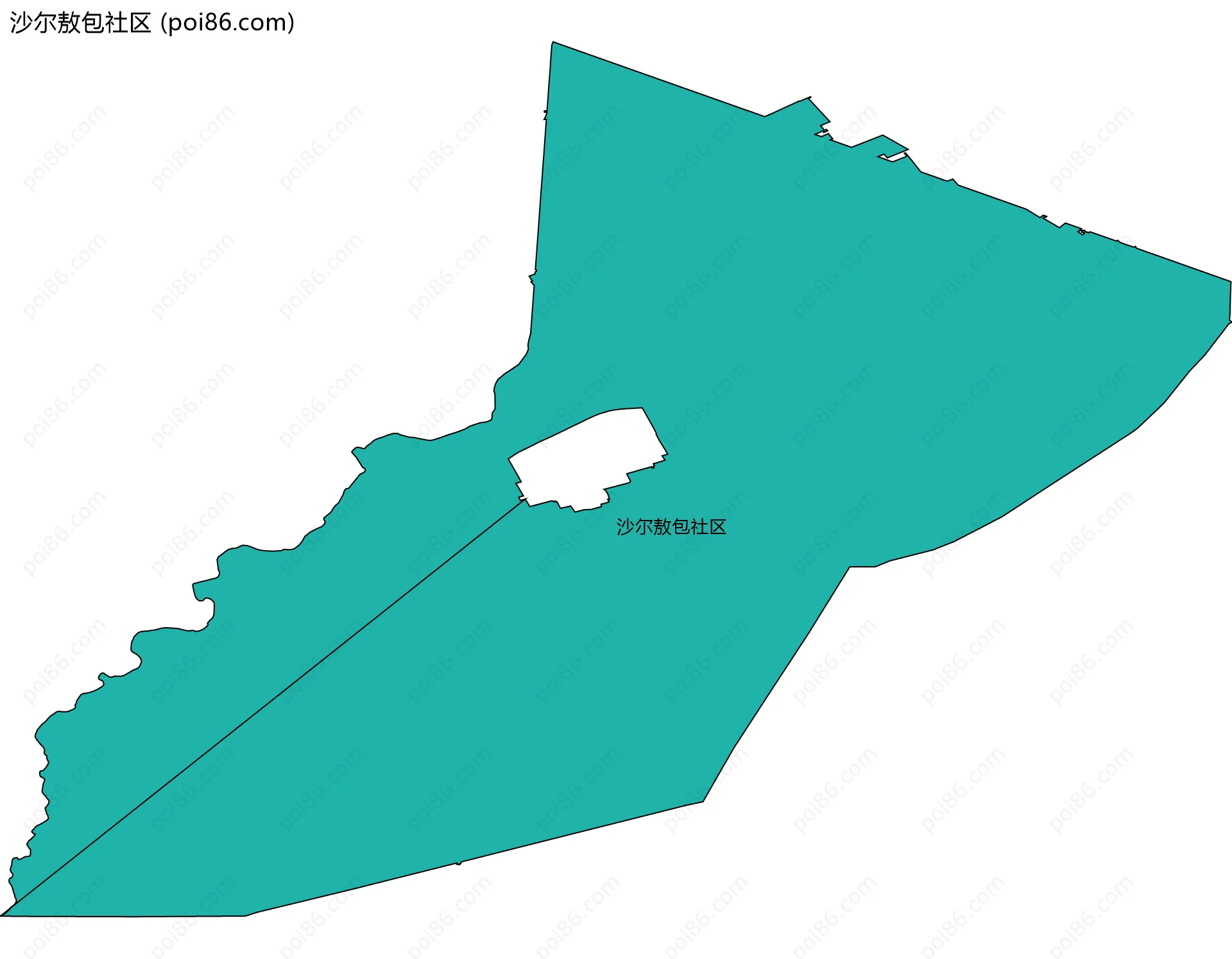 沙尔敖包社区边界地图