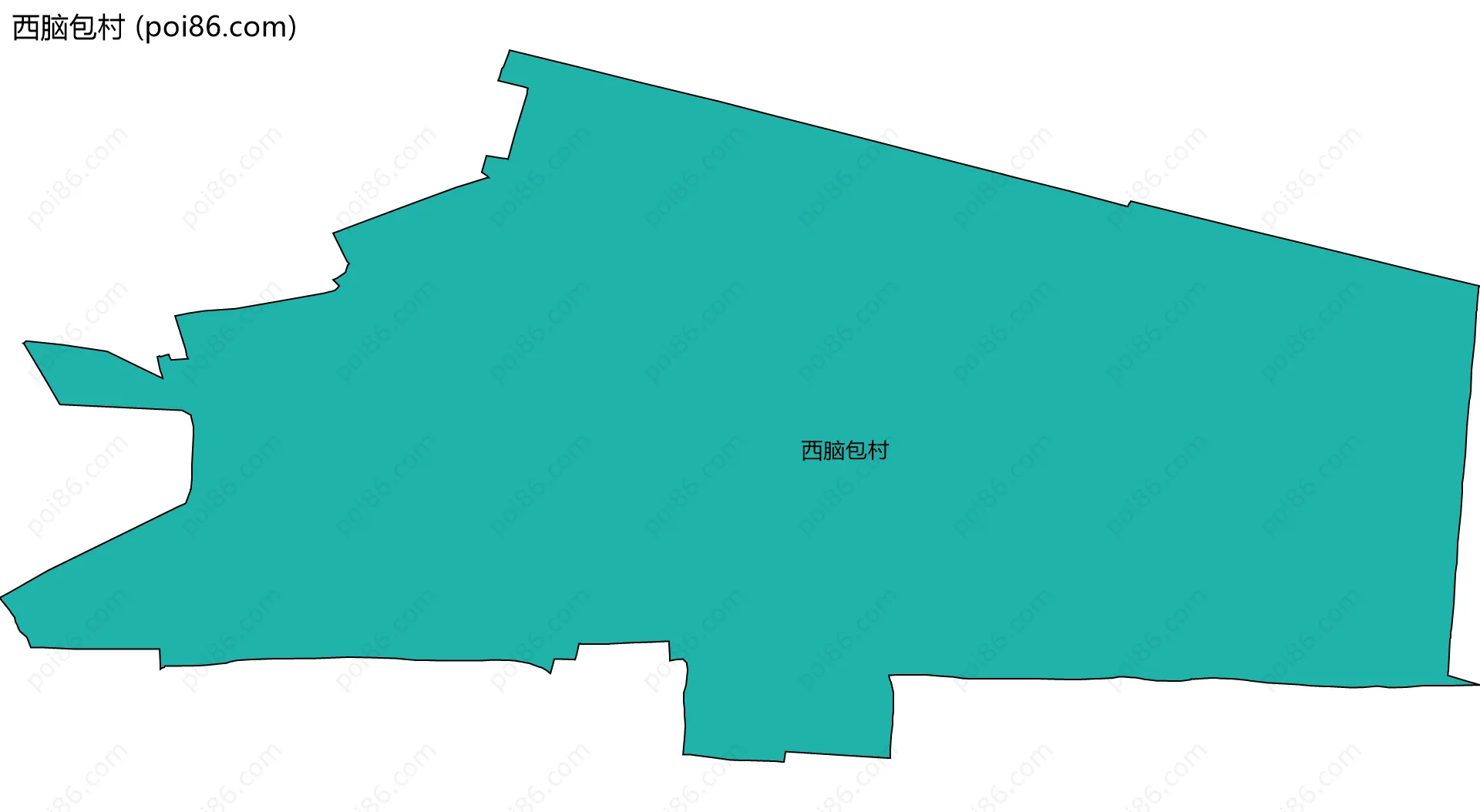 西脑包村边界地图
