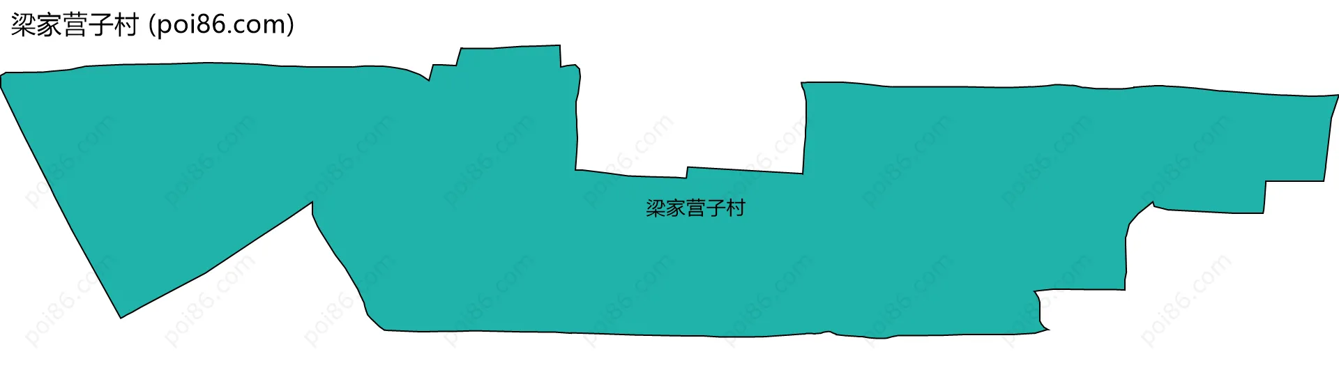 梁家营子村边界地图