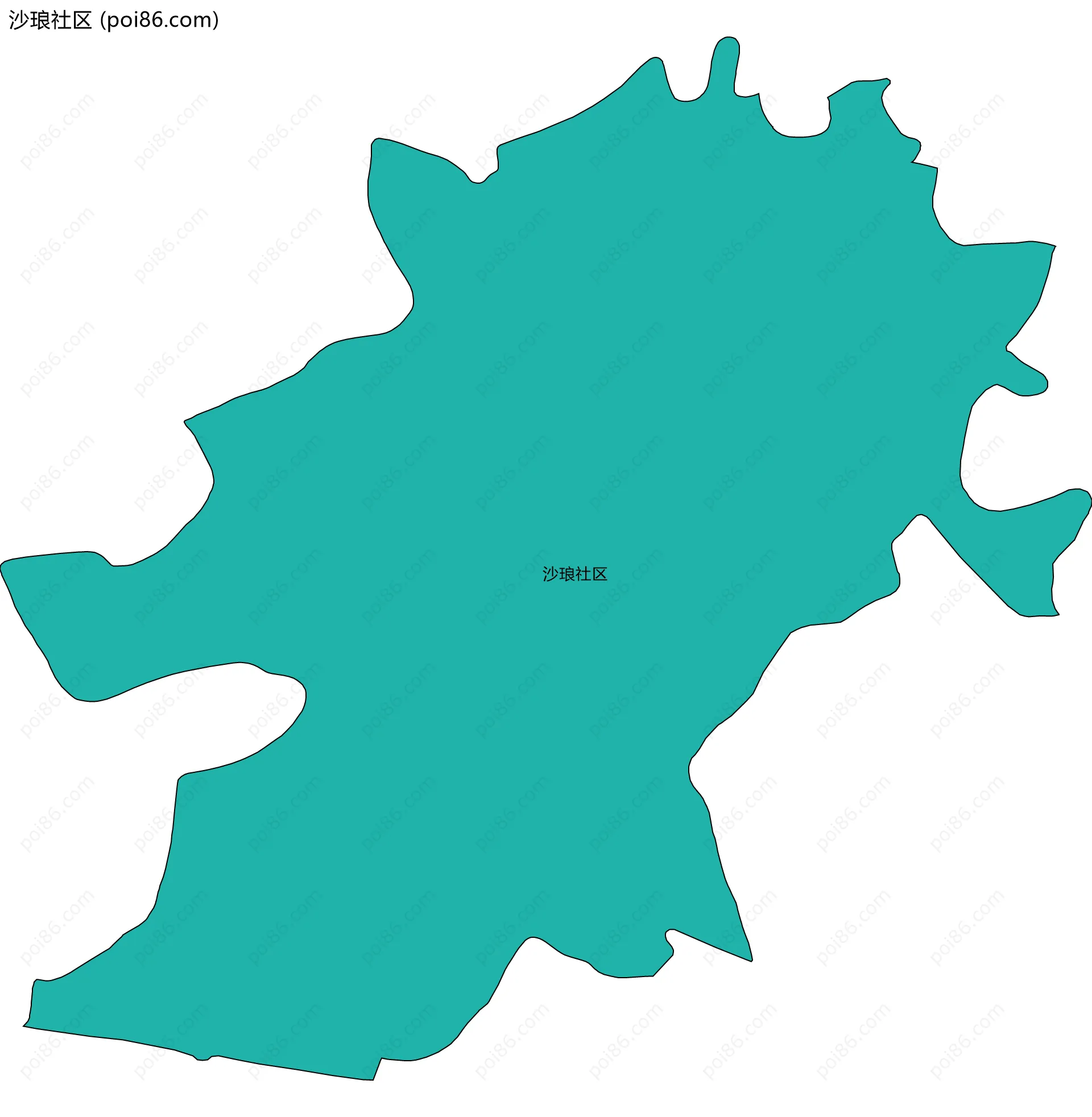 沙琅社区边界地图
