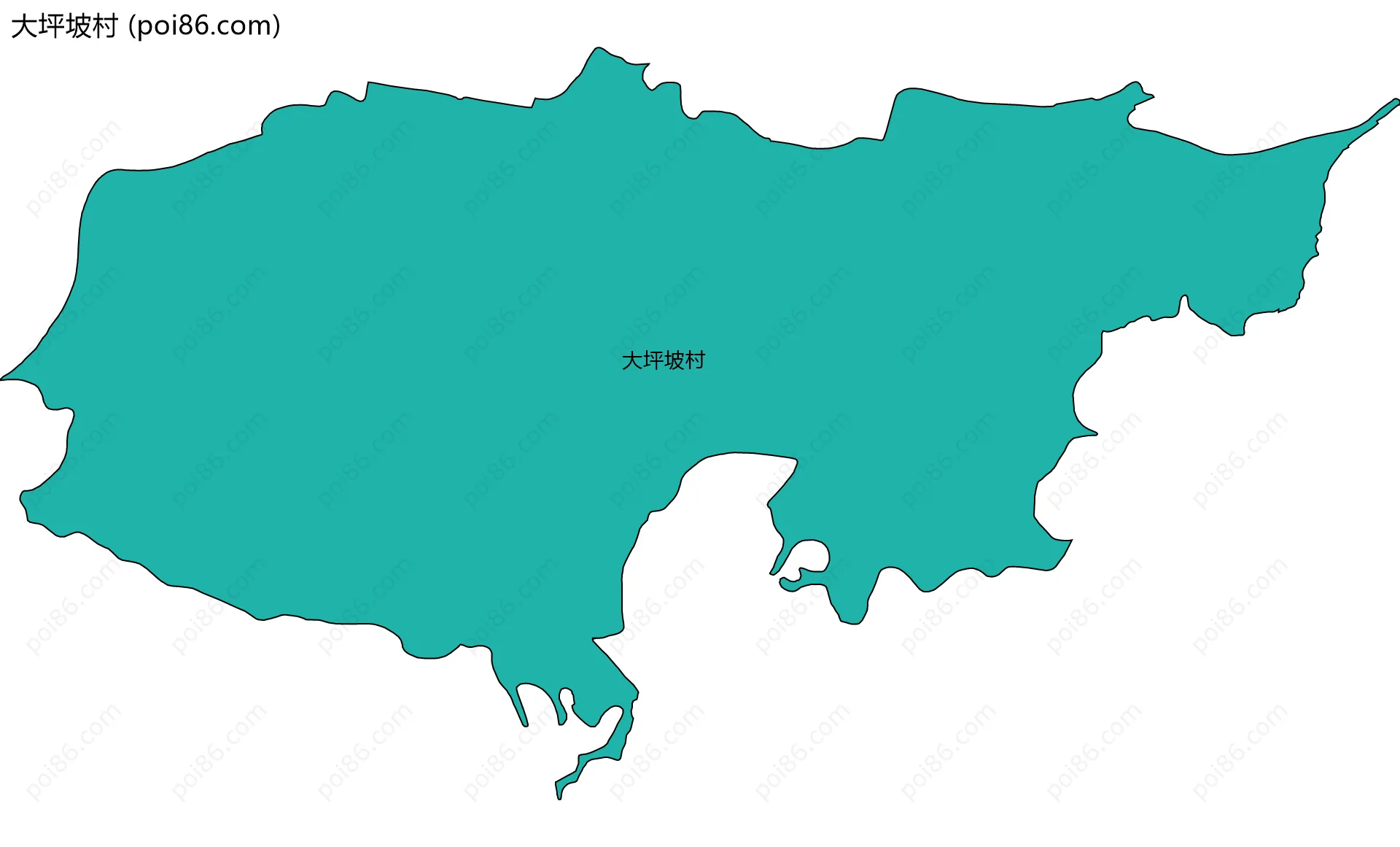 大坪坡村边界地图
