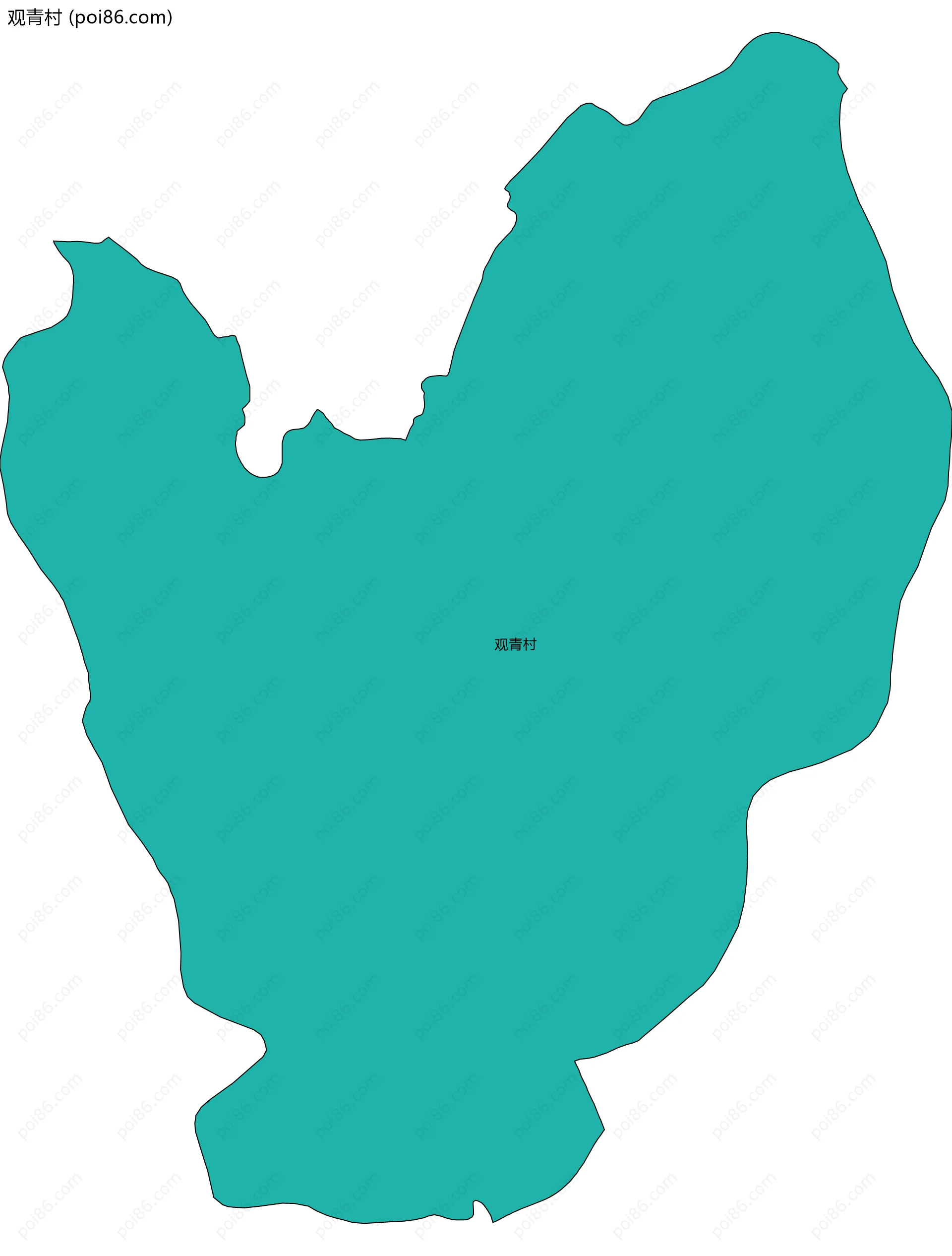 观青村边界地图