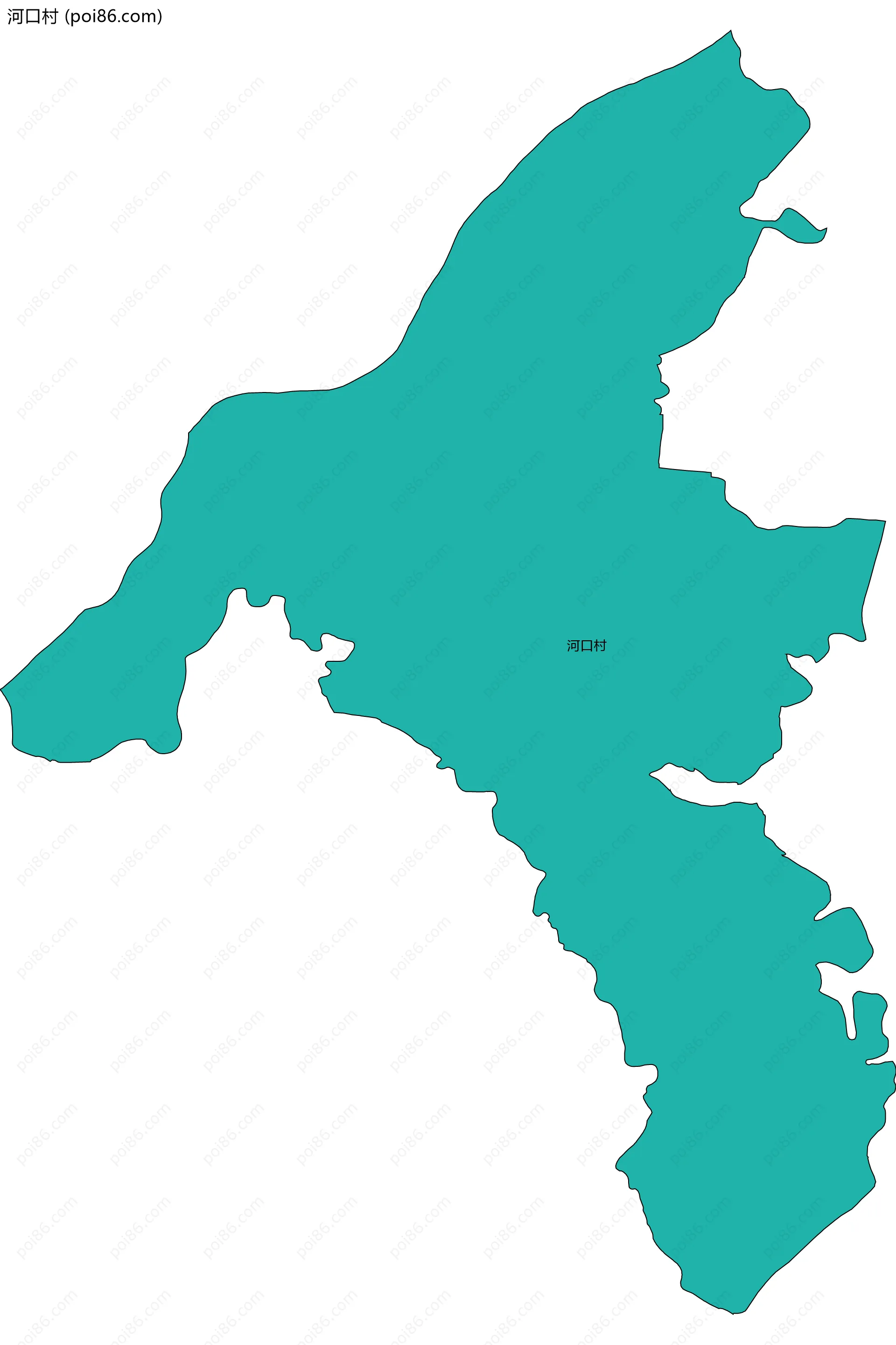 河口村边界地图