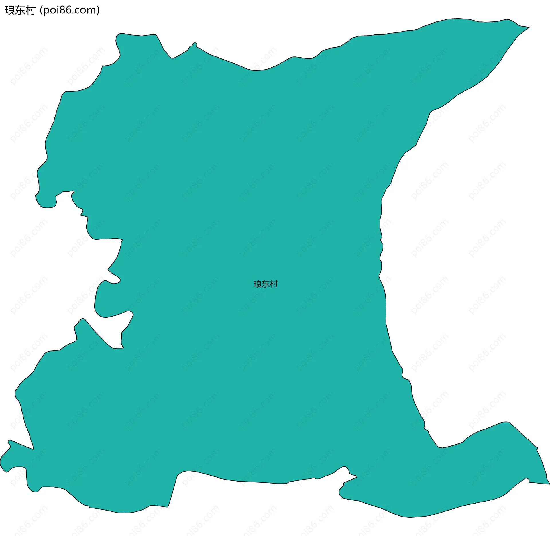 琅东村边界地图