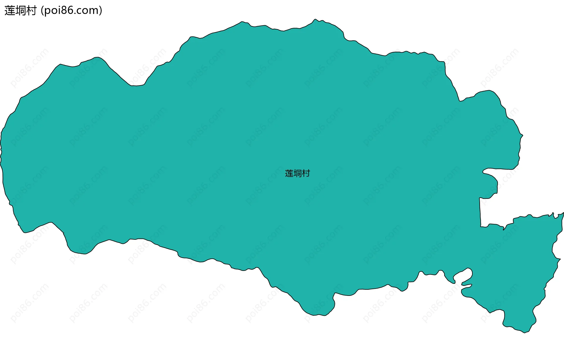 莲垌村边界地图