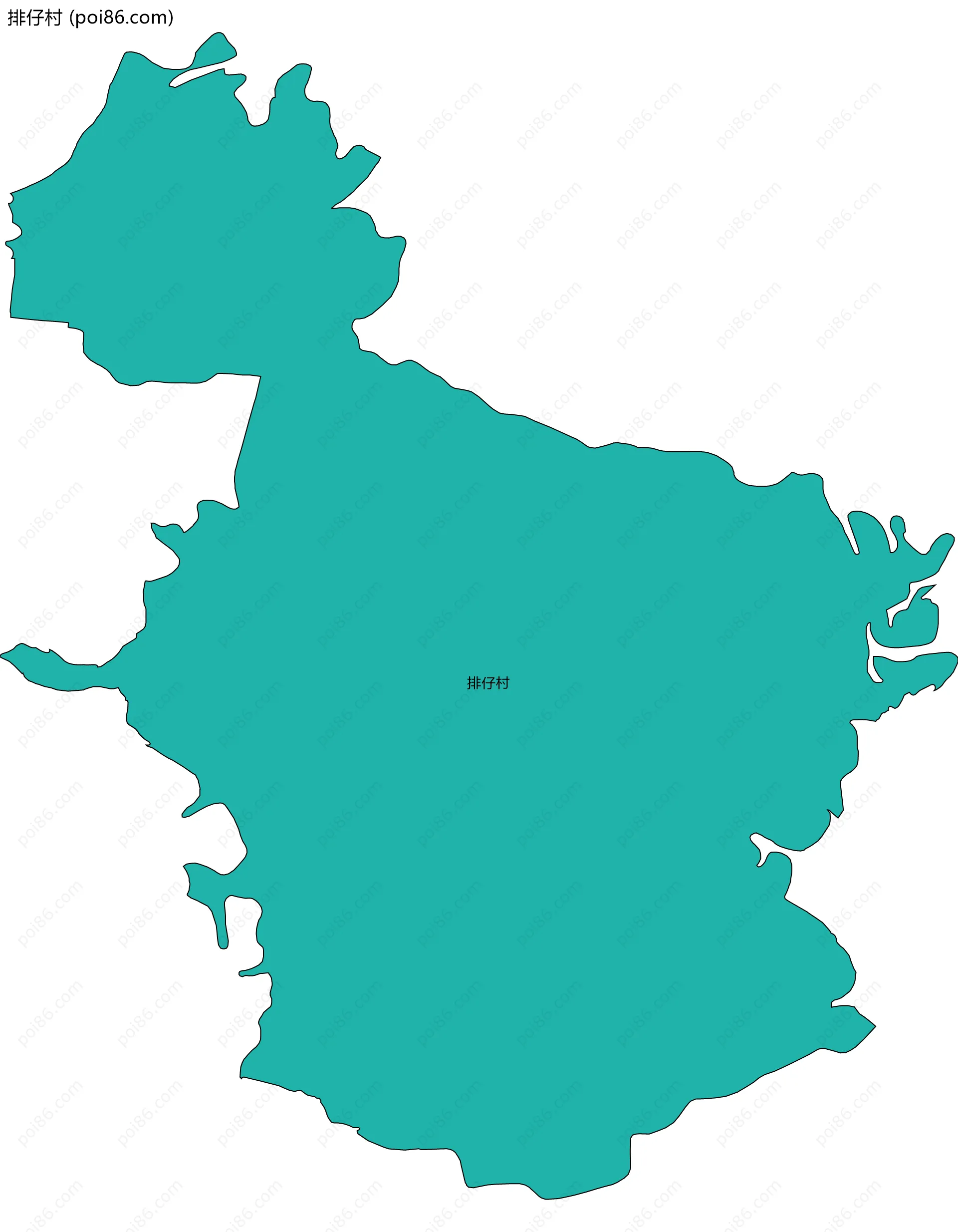排仔村边界地图