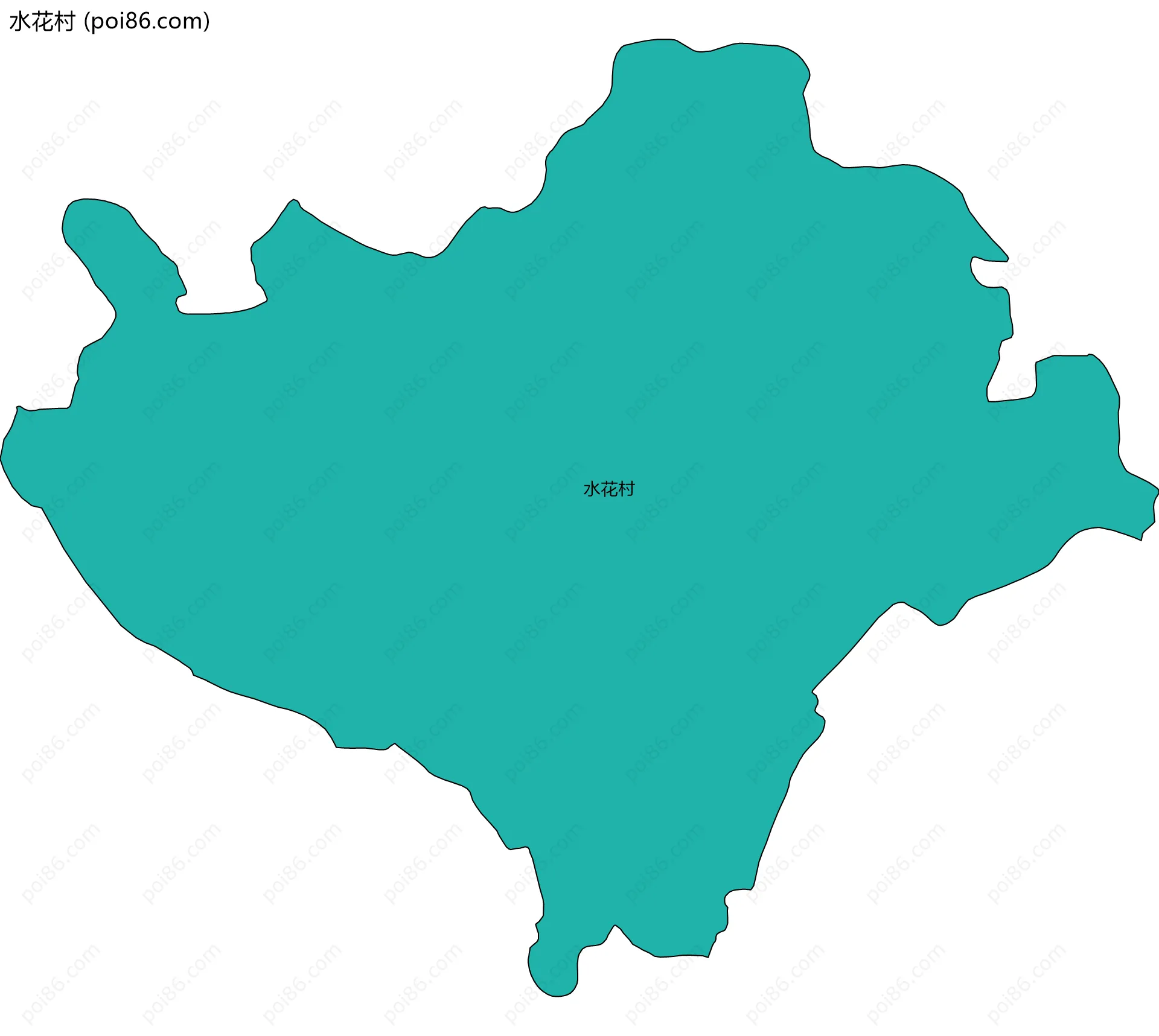 水花村边界地图