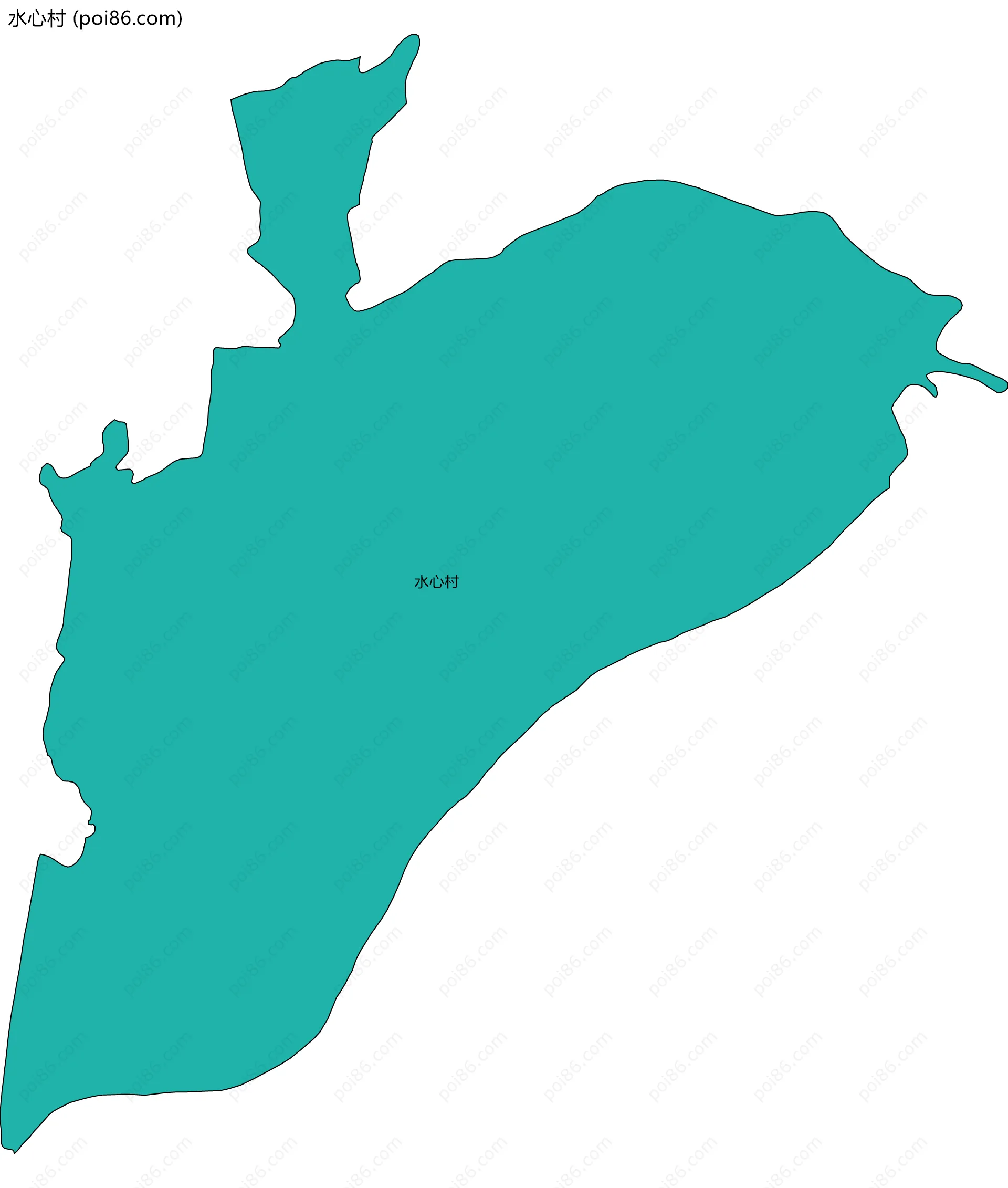 水心村边界地图