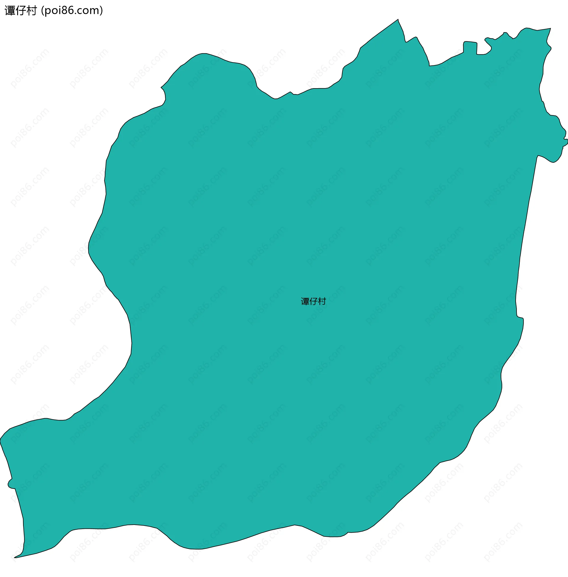 谭仔村边界地图